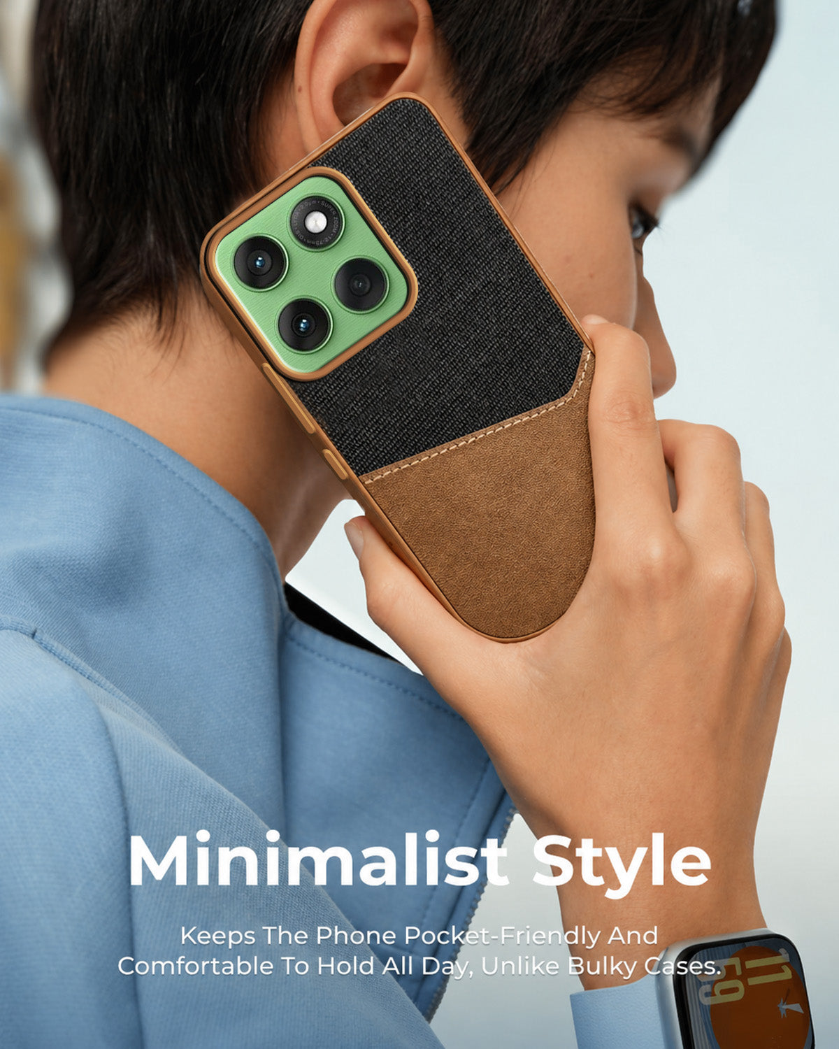 For Motorola Moto Edge 60 Back Cover Case (Dual PU Leather Stitch | Professional Minimalist | Soft and Flexible)