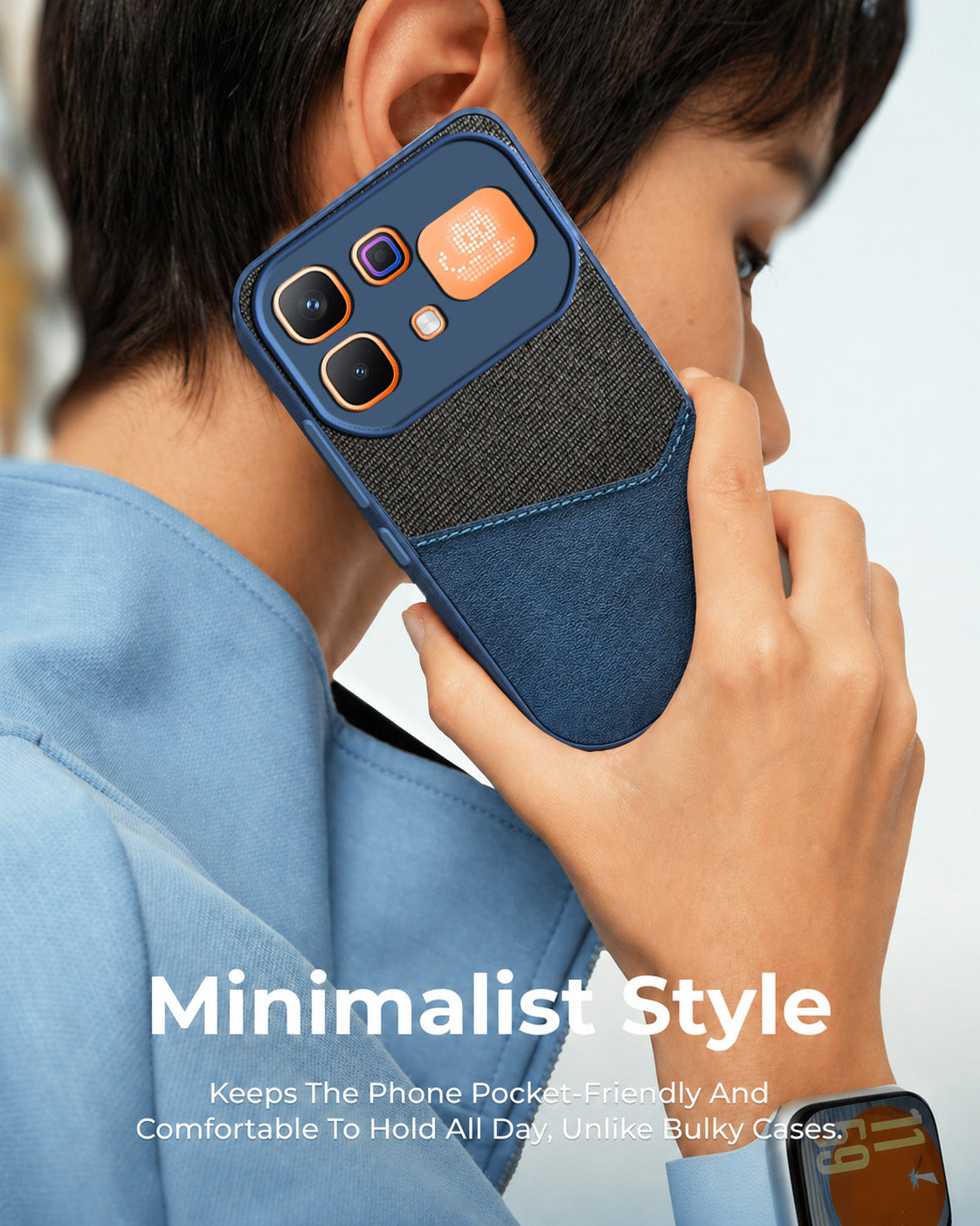 For Infinix Note 60 Pro 5G Back Cover Case (Dual PU Leather Stitch | Professional Minimalist | Soft and Flexible)