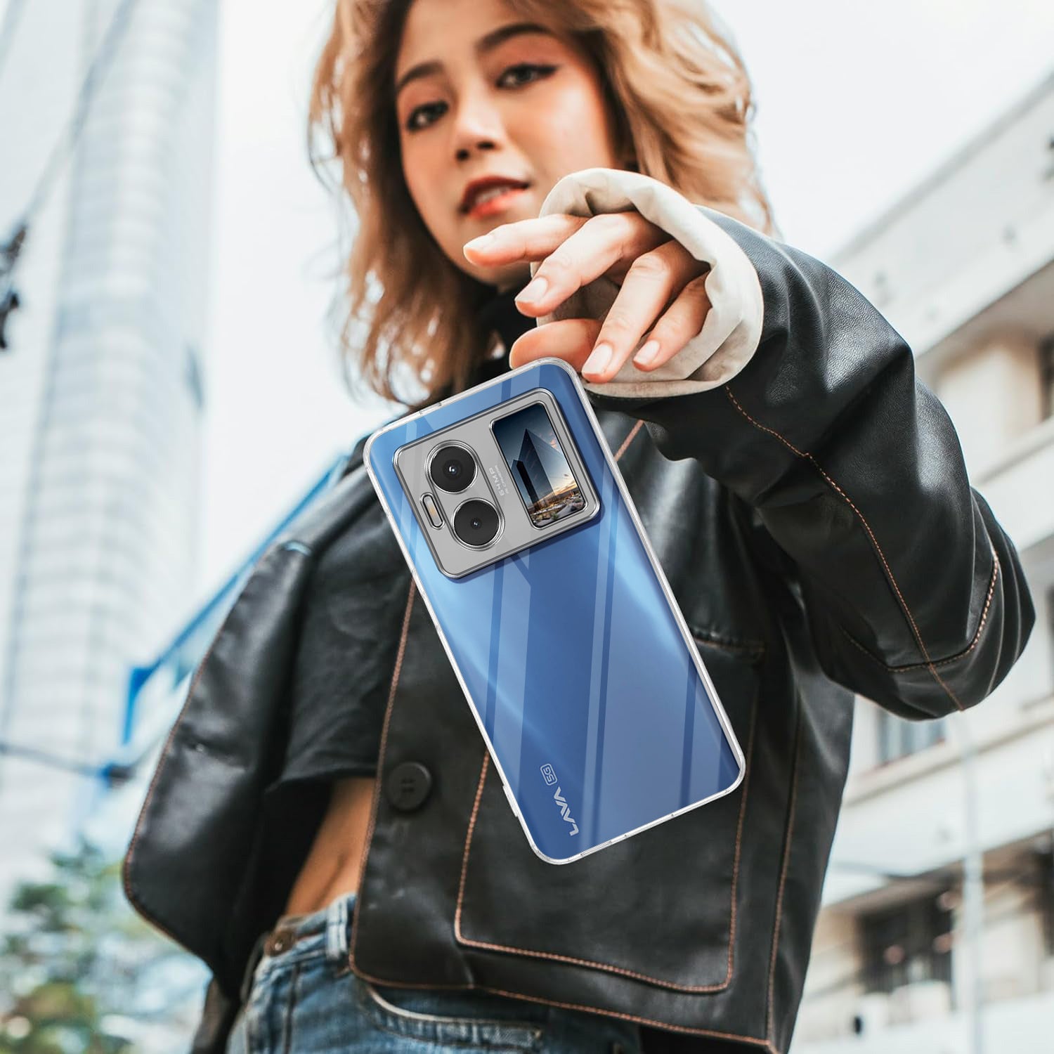 For Lava Blaze Duo Back Cover (Silicone Clear Shockproof Case with Camera Protection | Soft and Flexible | Transparent)