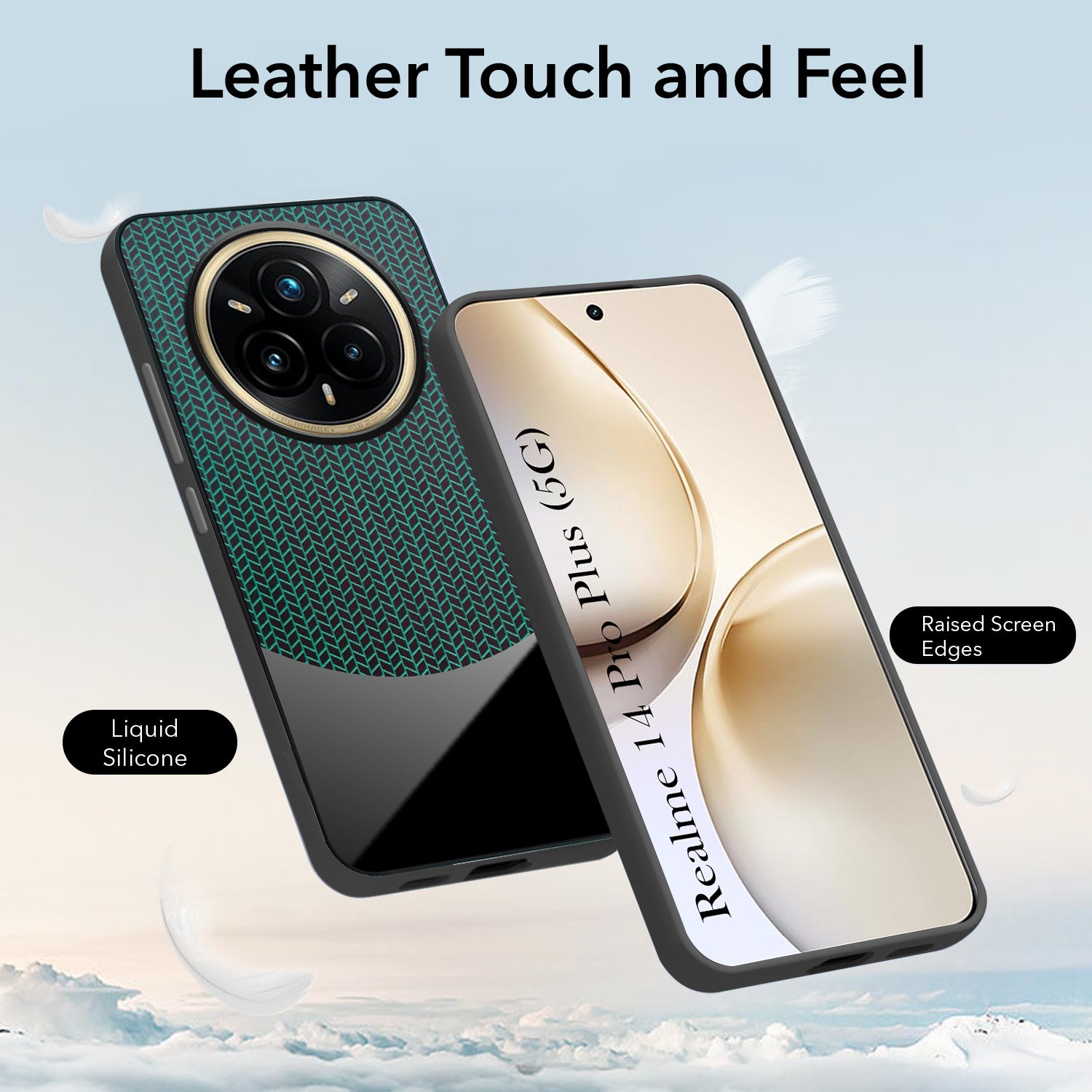 For Realme 14 Pro Plus 5G Silicone Finish Back Cover Case  (Premium Minimalist Professional Feel | Camera Protection Bump)