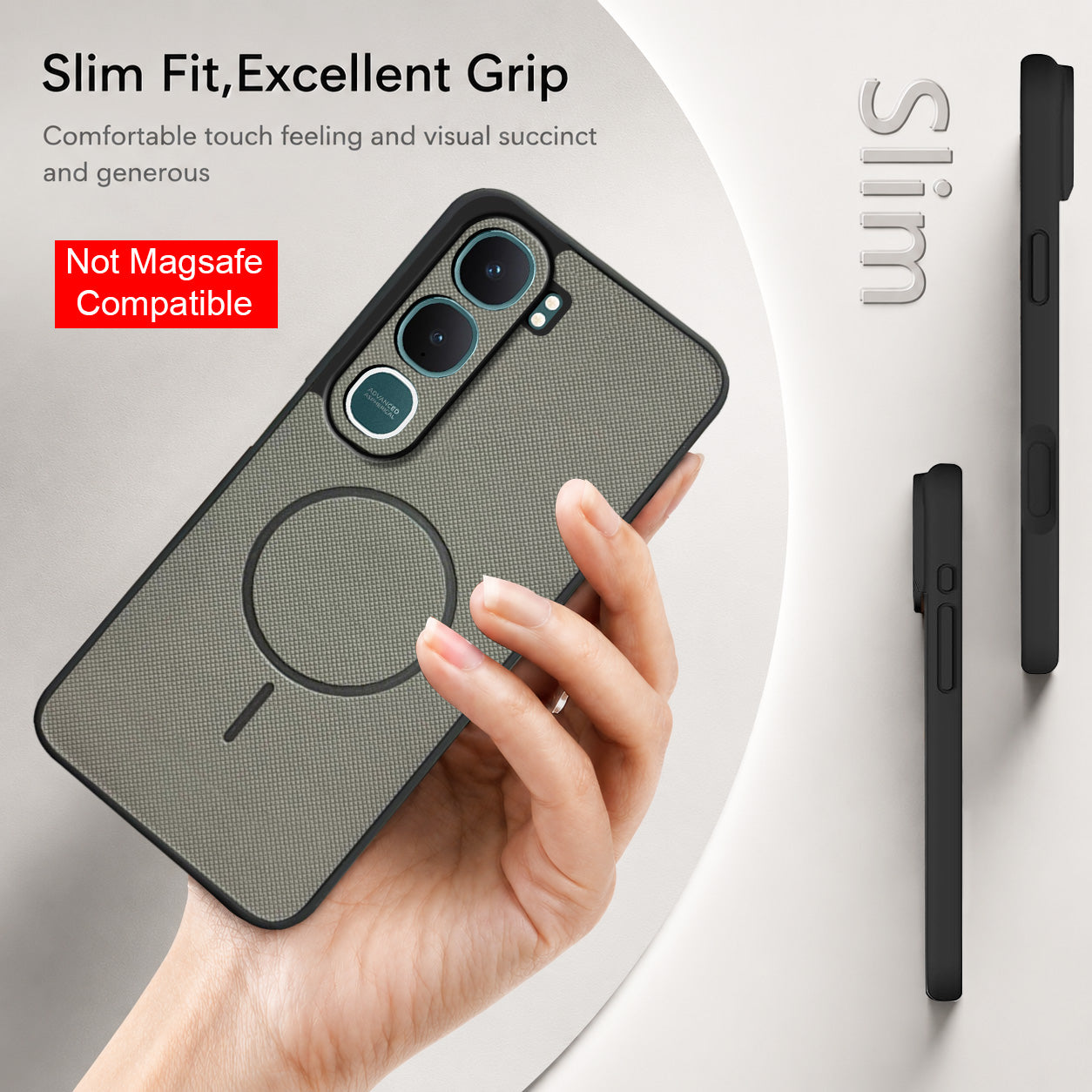For Vivo Y31 5G Back Cover Case PU Leather (Texture Grip Design | Professional Minimalist | Camera Protection | Soft and Flexible)