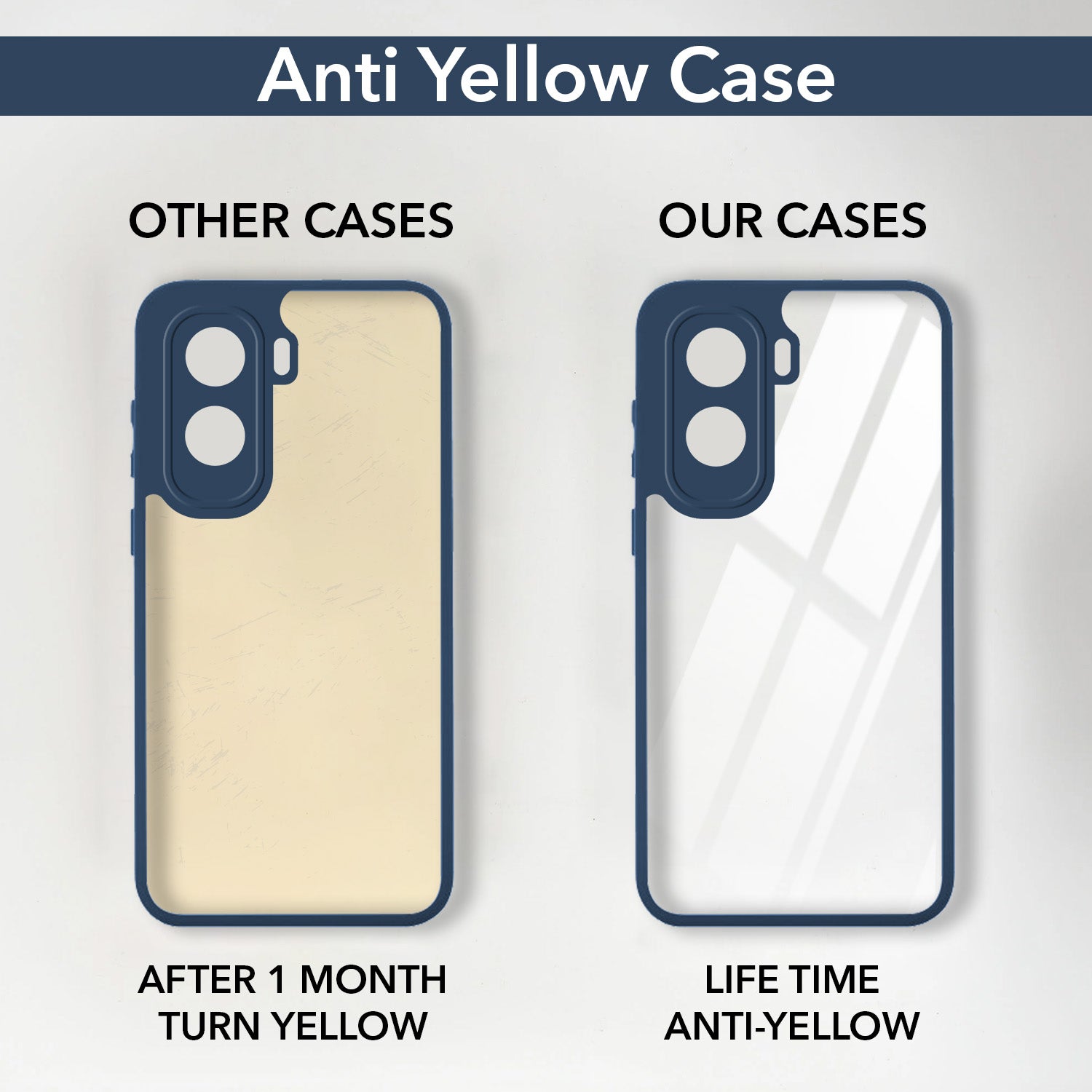 For Vivo T5 Pro 5G Back Cover Case Ultra-Hybrid (Lifetime Anti Yellow | Anti Scratch | Crystal Clear Shockproof)