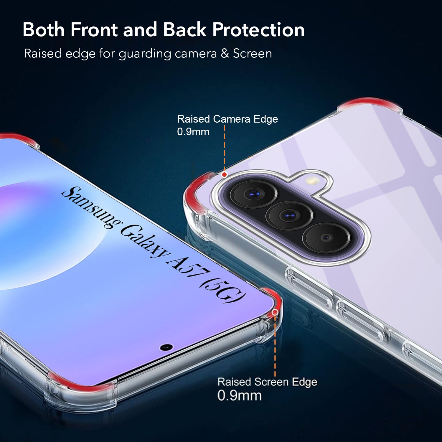 For Samsung Galaxy A57 5G Back Cover Shockproof Crystal-Clear (Drop & Camera Protection | Hard Polycarbonate)