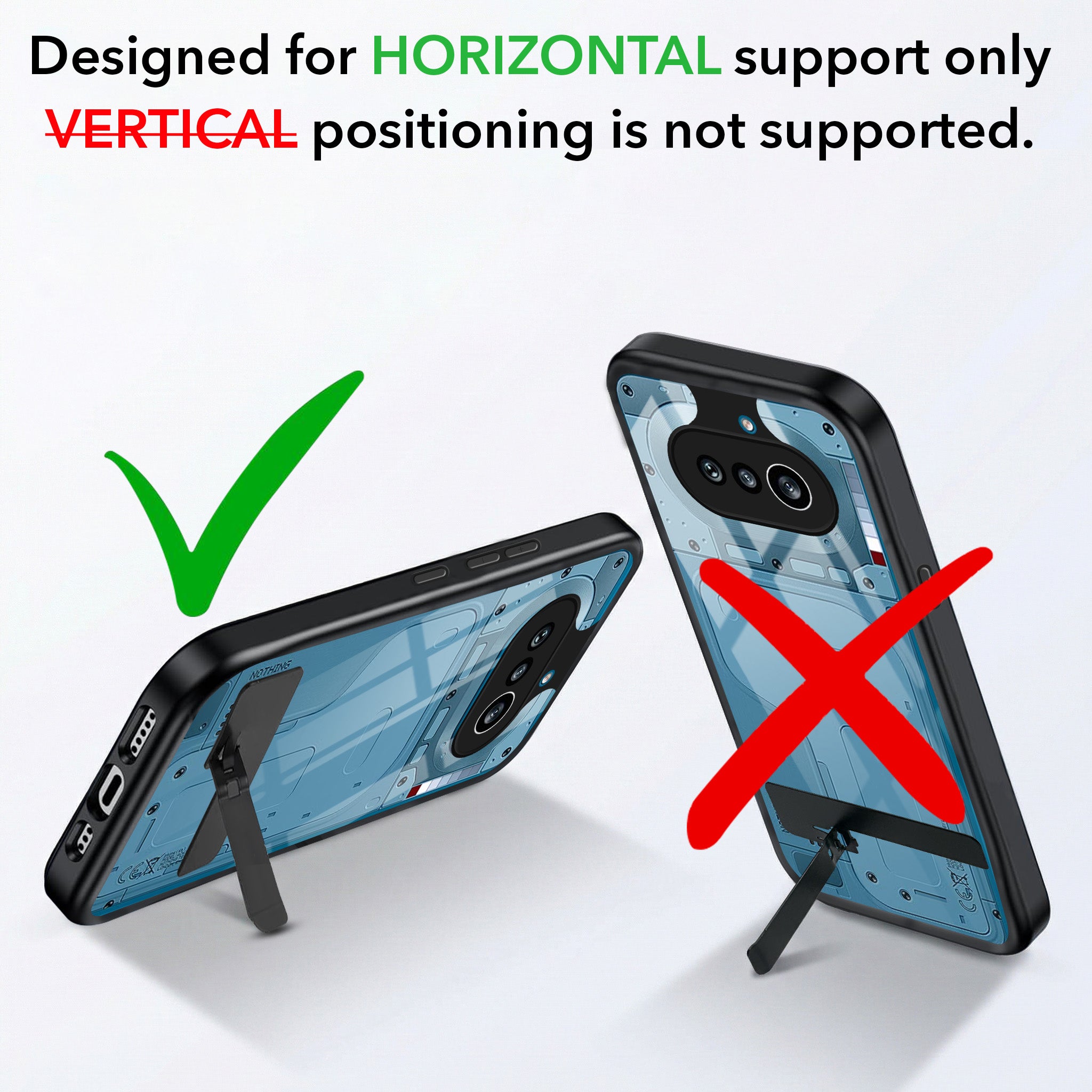 For Nothing Phone 4A 5G Back Cover Case (Built-in Stand | Lifetime Anti Yellow | Kickstand Shockproof | Camera Protection | MagSafe Compatible)