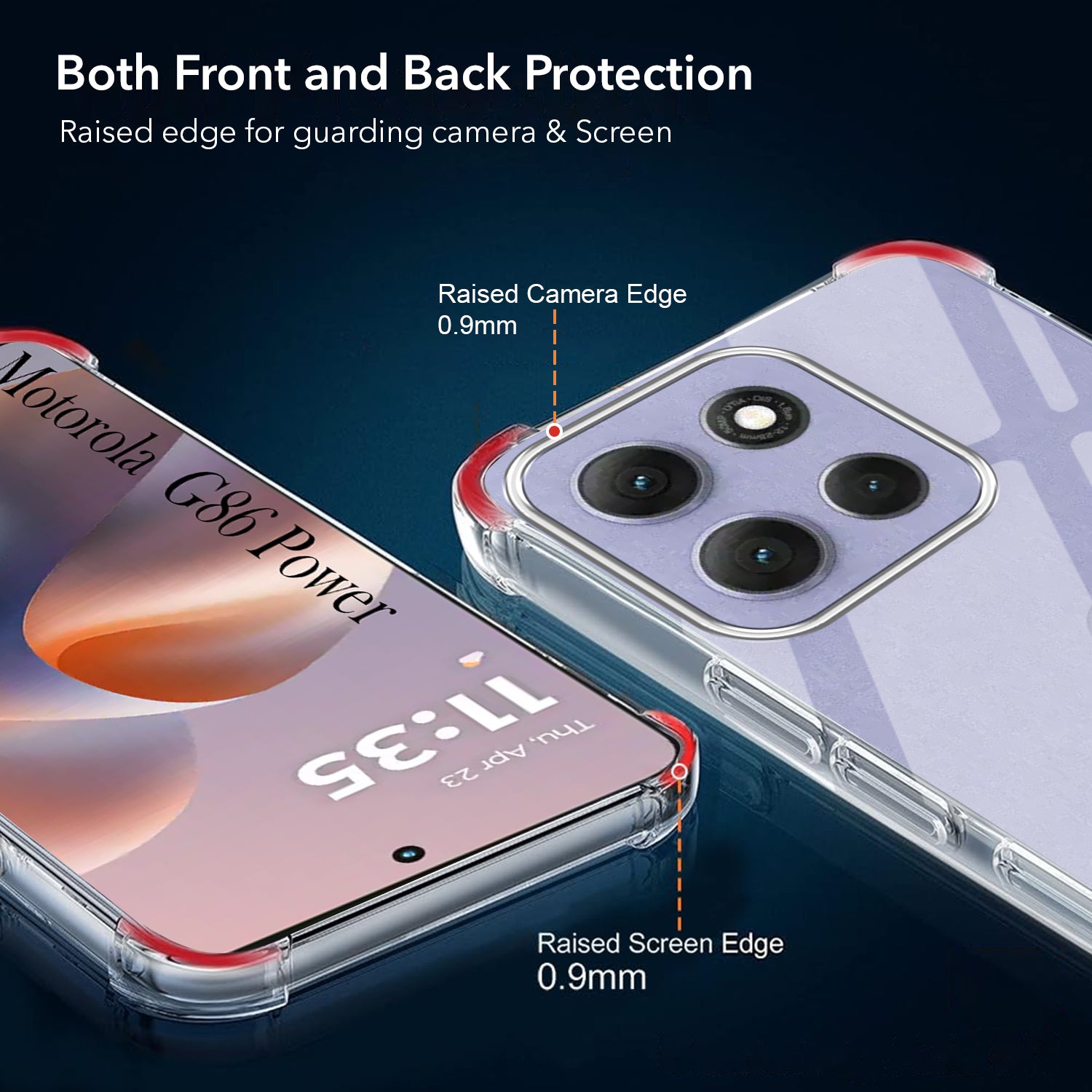 For Motorola Moto G86 Power Back Cover Shockproof Crystal-Clear (Drop & Camera Protection | Hard Polycarbonate)