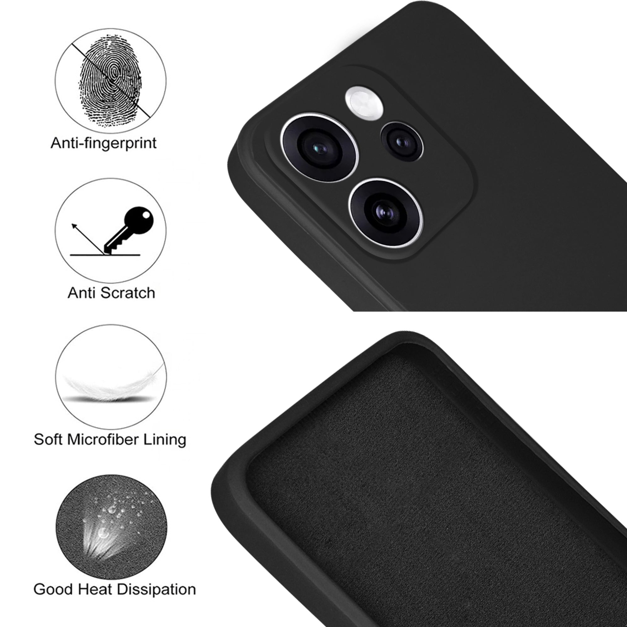 For Oppo Reno15 Pro Mini 5G | Oppo Reno 15 Pro Mini 5G Back Cover Case (Matte Finish Silicone with Inside Fiber cloth)