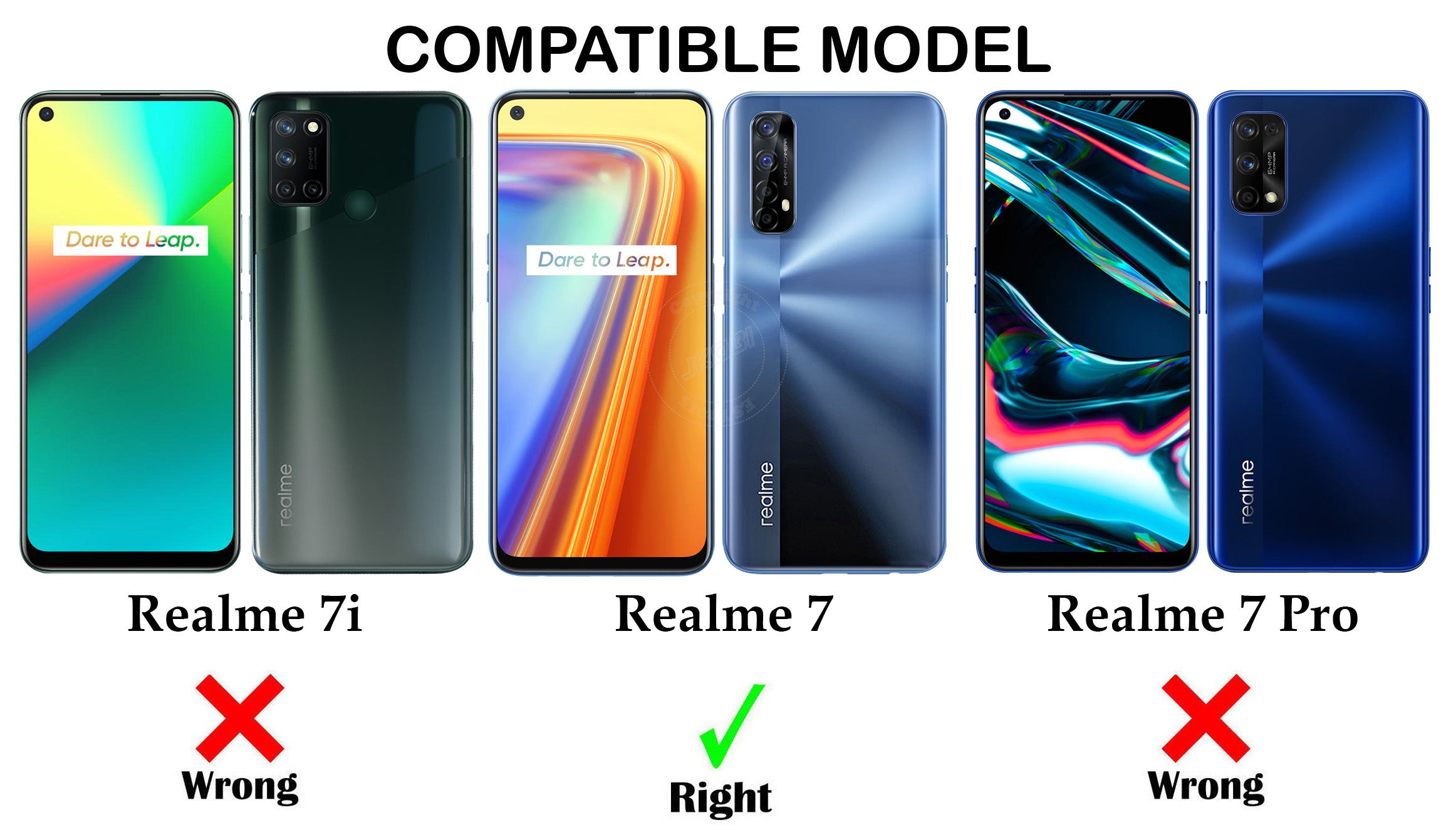 For Realme 7 Back Cover Case (Clear Shockproof Case with Camera Protection | Soft and Flexible | Transparent)