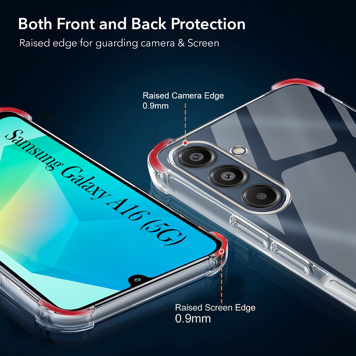 For Samsung Galaxy A16 5G Back Cover Shockproof Crystal-Clear (Drop & Camera Protection | Hard Polycarbonate)
