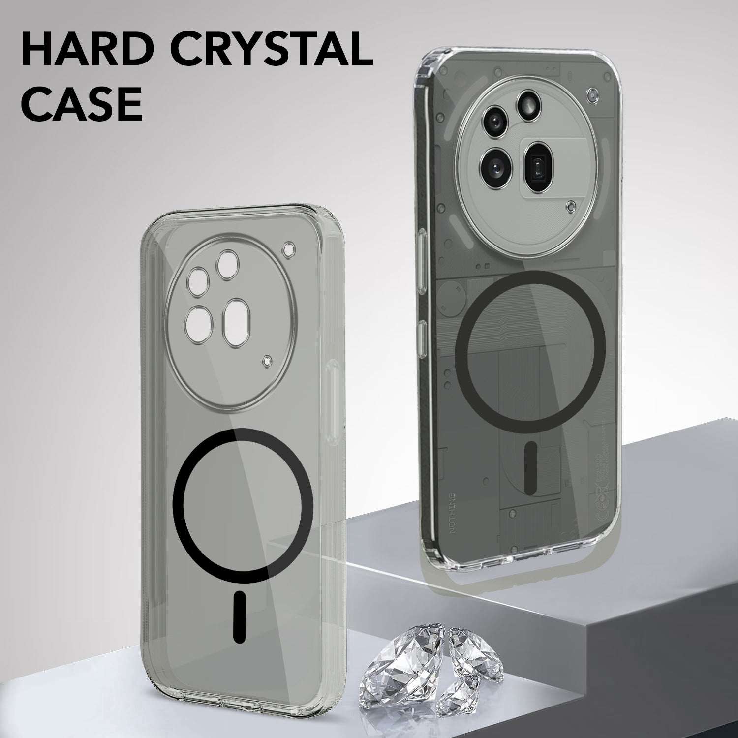 For Nothing Phone 3A Pro 5G Back Cover Shockproof Crystal-Clear (Magsafe Wireless Support | Drop & Camera Protection | Hard Polycarbonate)