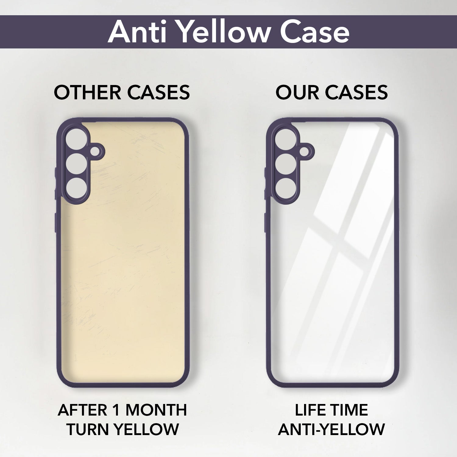 For Samsung Galaxy A34 5G Back Cover Case Ultra-Hybrid  (Lifetime Anti Yellow | Anti Scratch | Crystal Clear Shockproof)