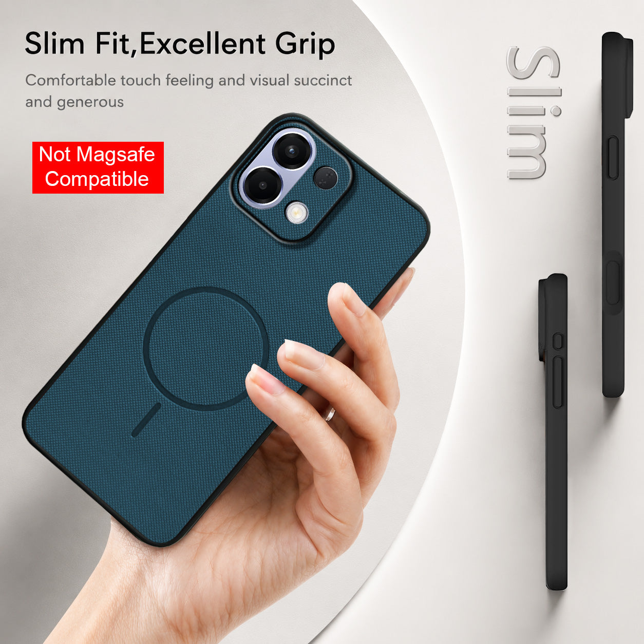For Oppo K13 Back Cover Case PU Leather (Texture Grip Design | Professional Minimalist | Camera Protection | Soft and Flexible)
