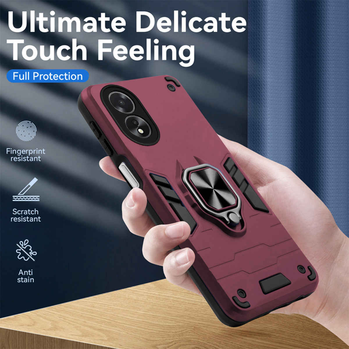 For Oppo A38 | Oppo A18 Back Cover Case (Shockproof Polycarbonate Dual Layer Hybrid Armor)