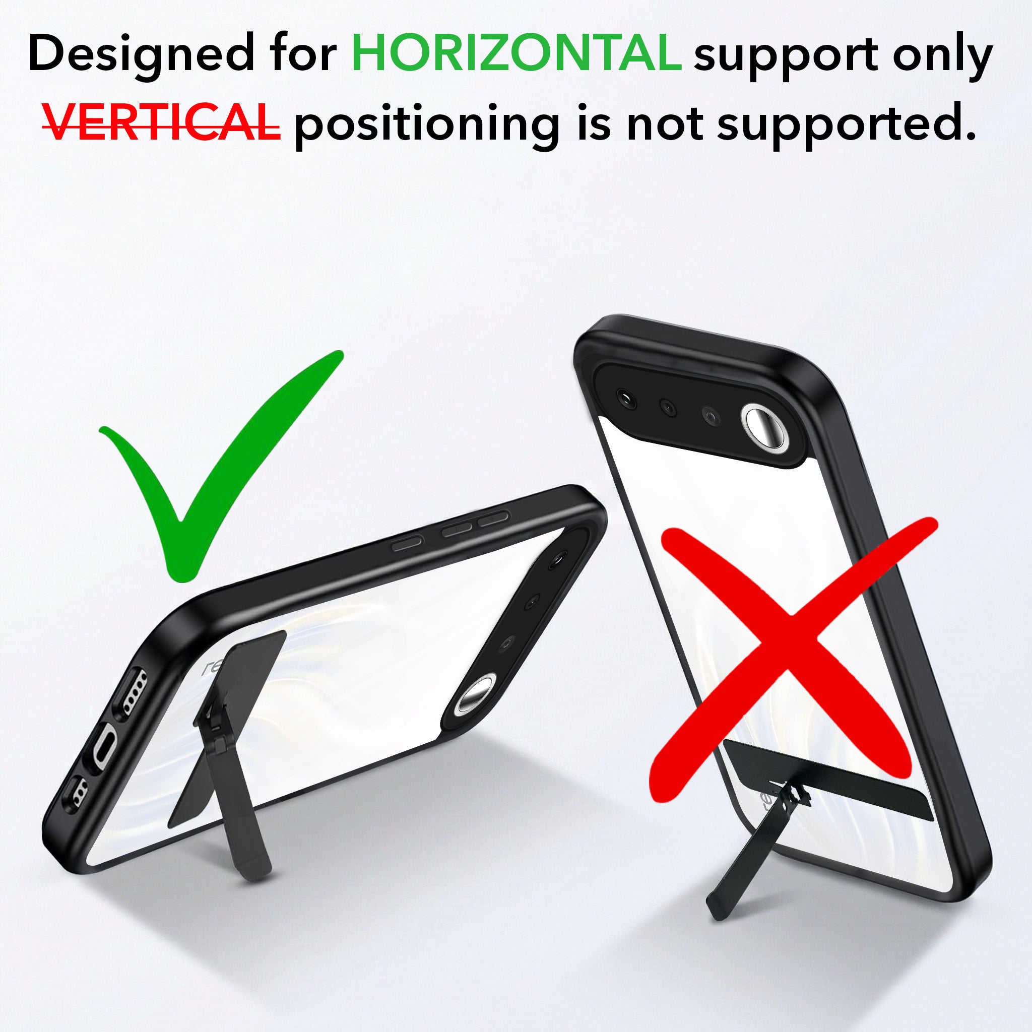 For Realme 16 Back Cover Case (Built-in Stand | Lifetime Anti Yellow | Kickstand Shockproof | Camera Protection | MagSafe Compatible)