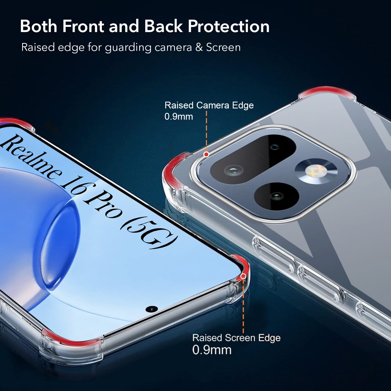 For Realme 16 Pro Back Cover Shockproof Crystal-Clear (Drop & Camera Protection | Hard Polycarbonate)