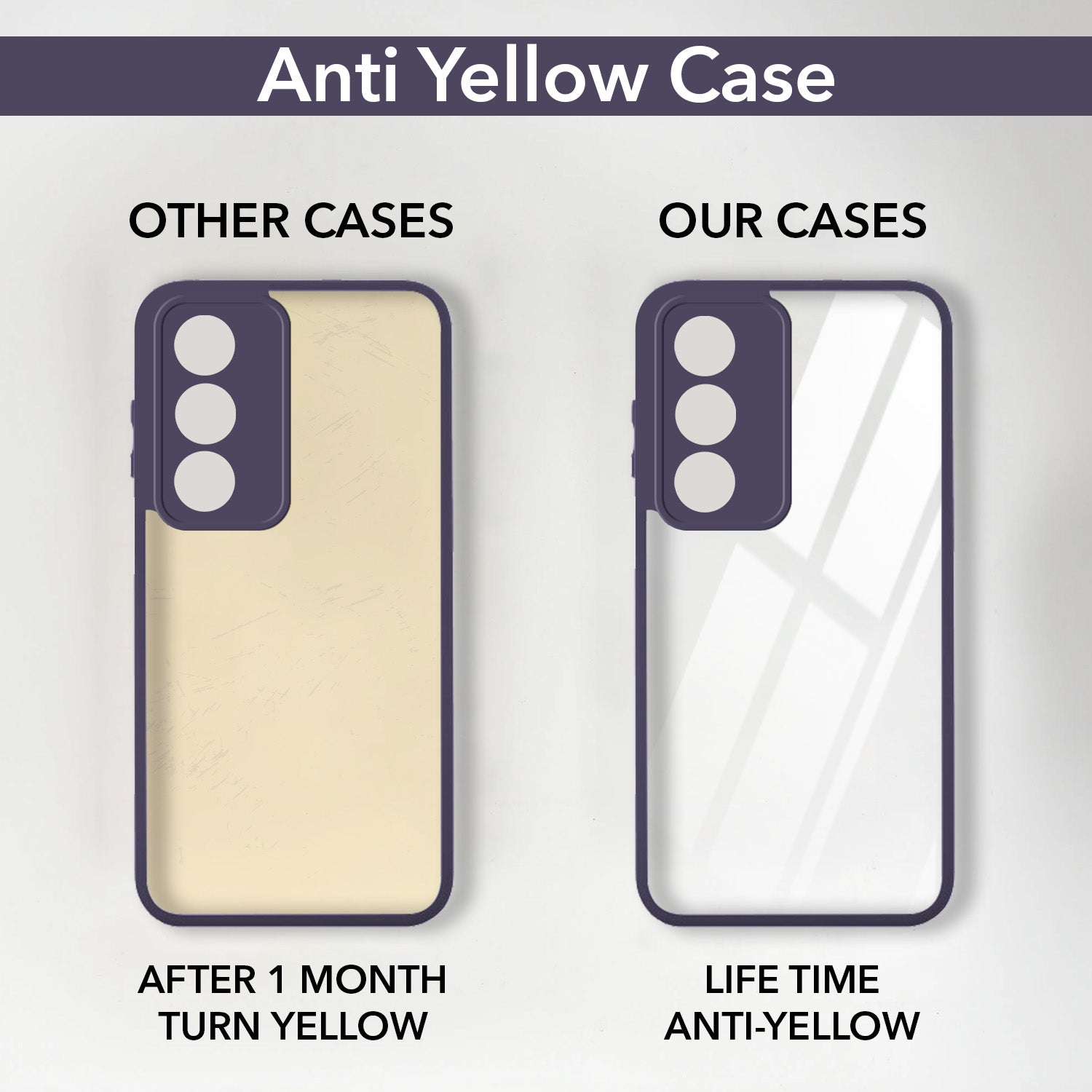 For Oppo A3 Pro 5G Back Cover Case Ultra-Hybrid  (Lifetime Anti Yellow | Anti Scratch | Crystal Clear Shockproof)