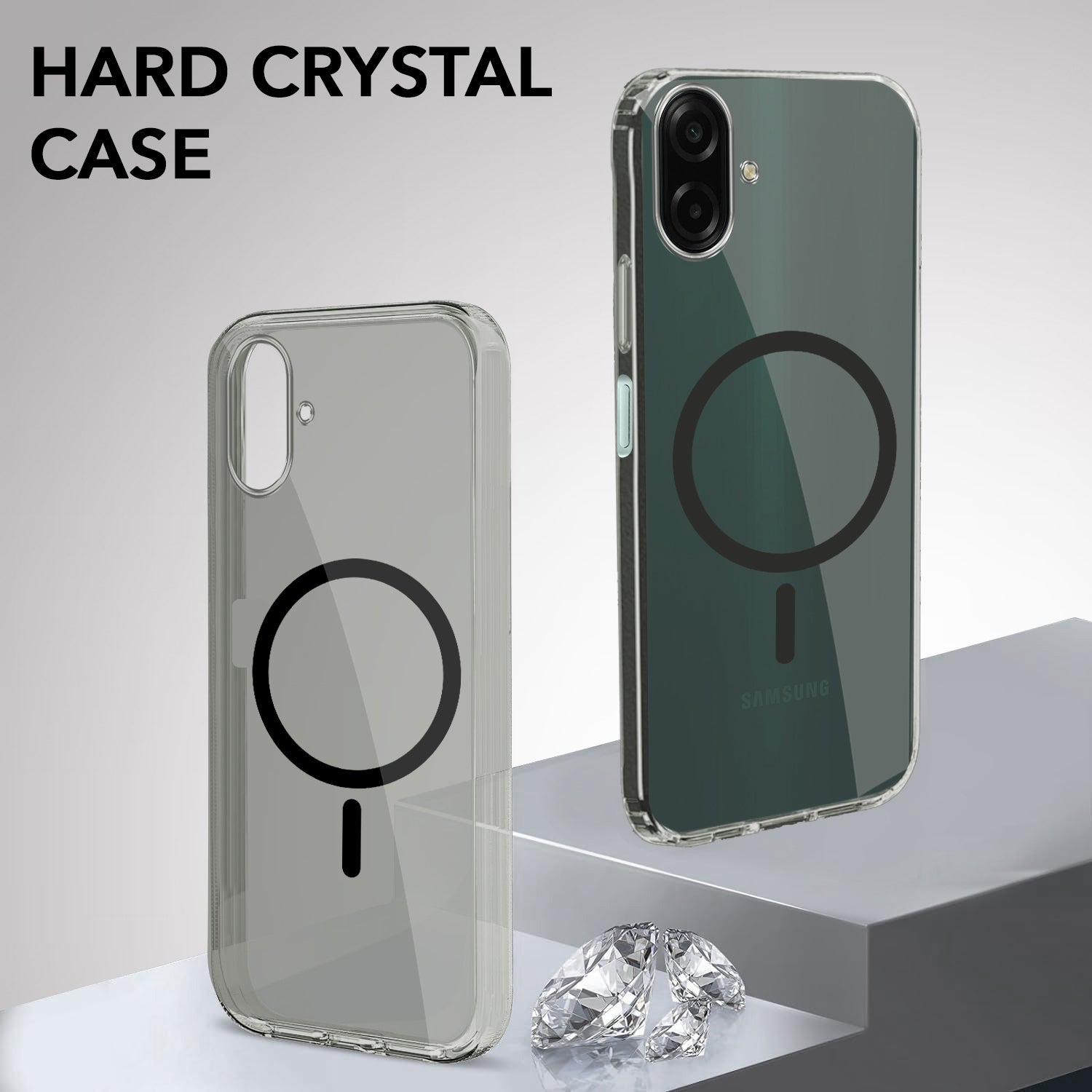 For Samsung Galaxy A07 | F70e 5G Back Cover Case Lifetime Anti-Yellow MagSafe Compatible Clear (Sleek Hard Crystal | Shockproof and Camera Protection)