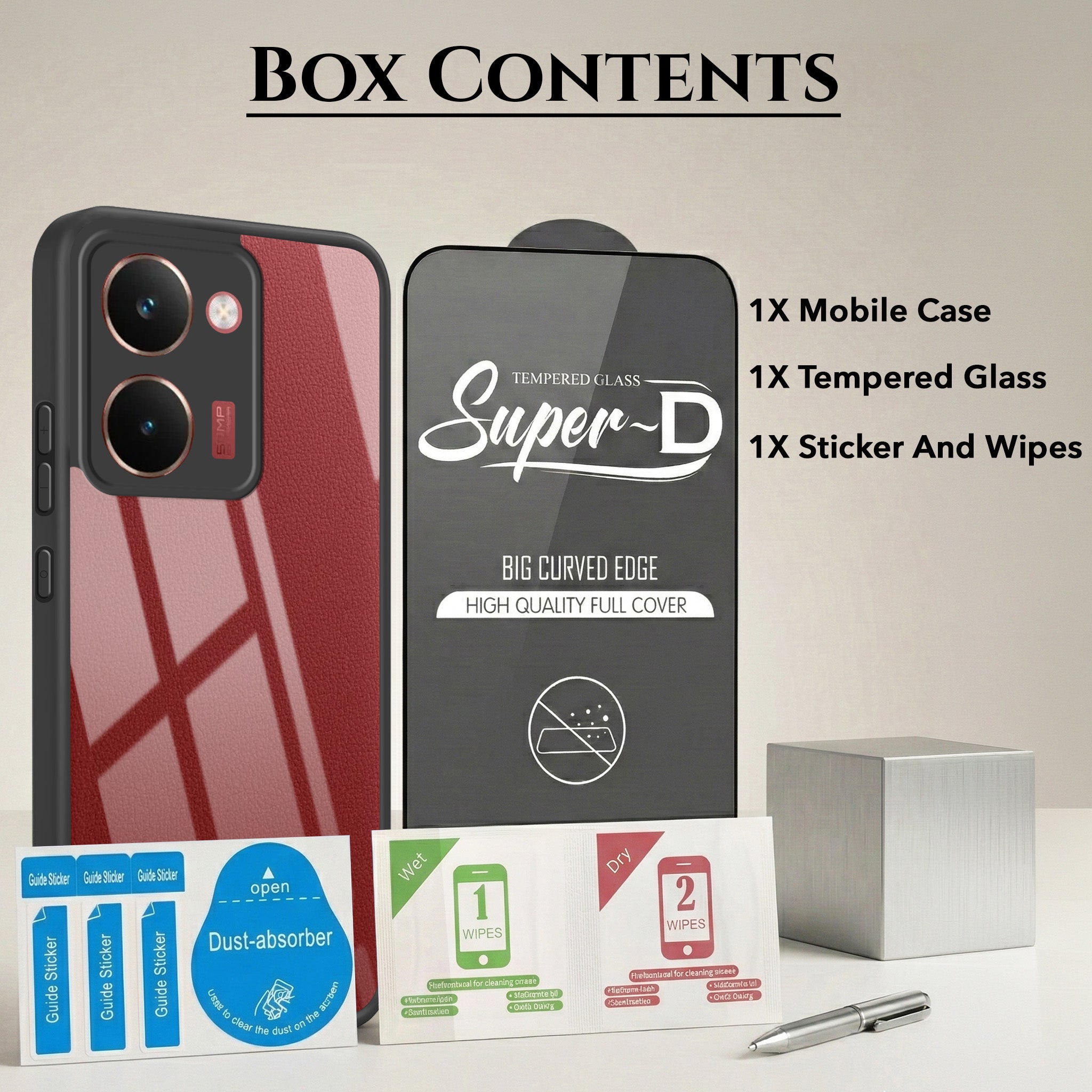For Realme P3 Ultra Combo with Back Cover and 9H Tempered Glass (Lifetime Anti-Yellow | Crystal Clear Shockproof | Oleophobic Coating Screen Glass)