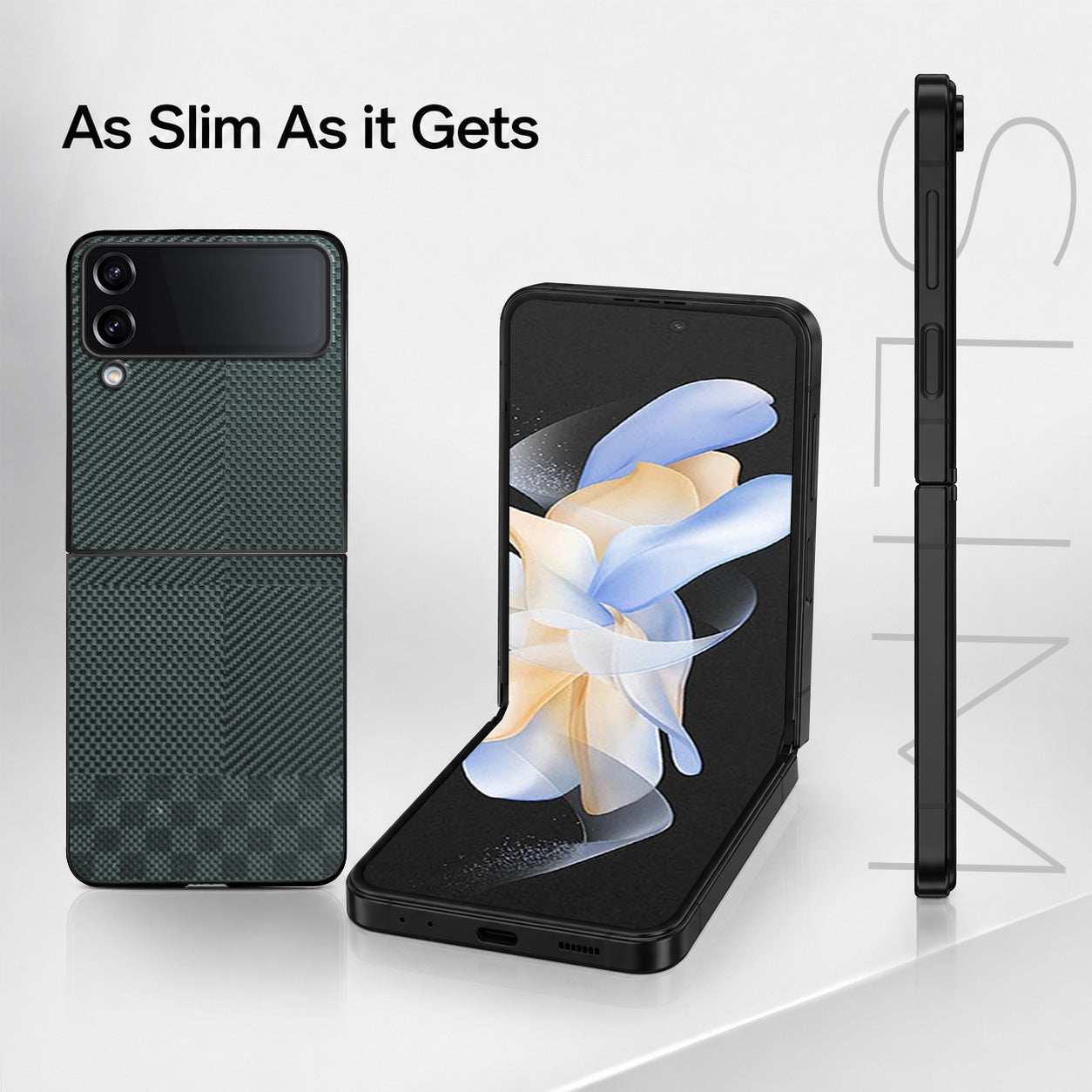 For Samsung Galaxy Z Flip 4 5G Back Flip Case Cover (Craft Printed Design | Hybrid Texture | Inside Microfiber Cloth)