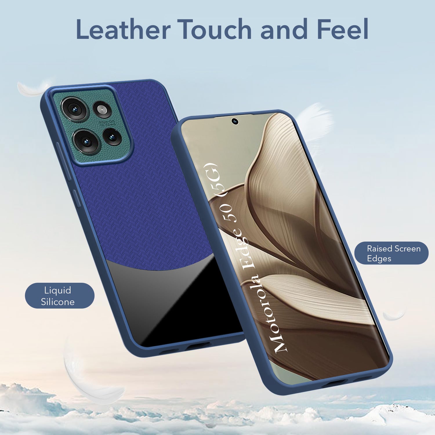 For Motorola Moto Edge 50 5G Silicone Finish Back Cover Case  (Premium Minimalist Professional Feel | Camera Protection Bump)