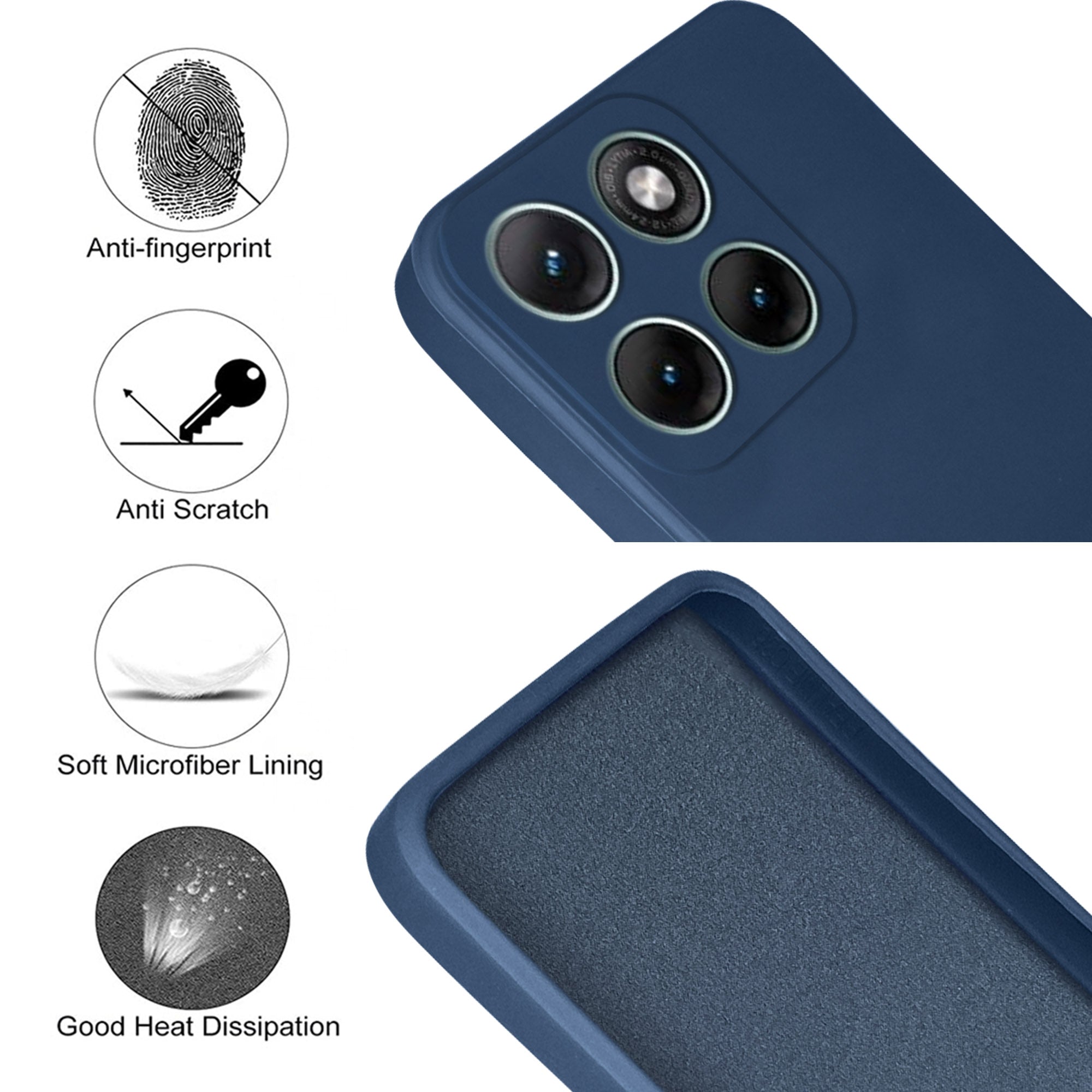 For Motorola Moto Edge 70 Fusion Back Cover Case (Matte Finish Silicone with Inside Fiber cloth)