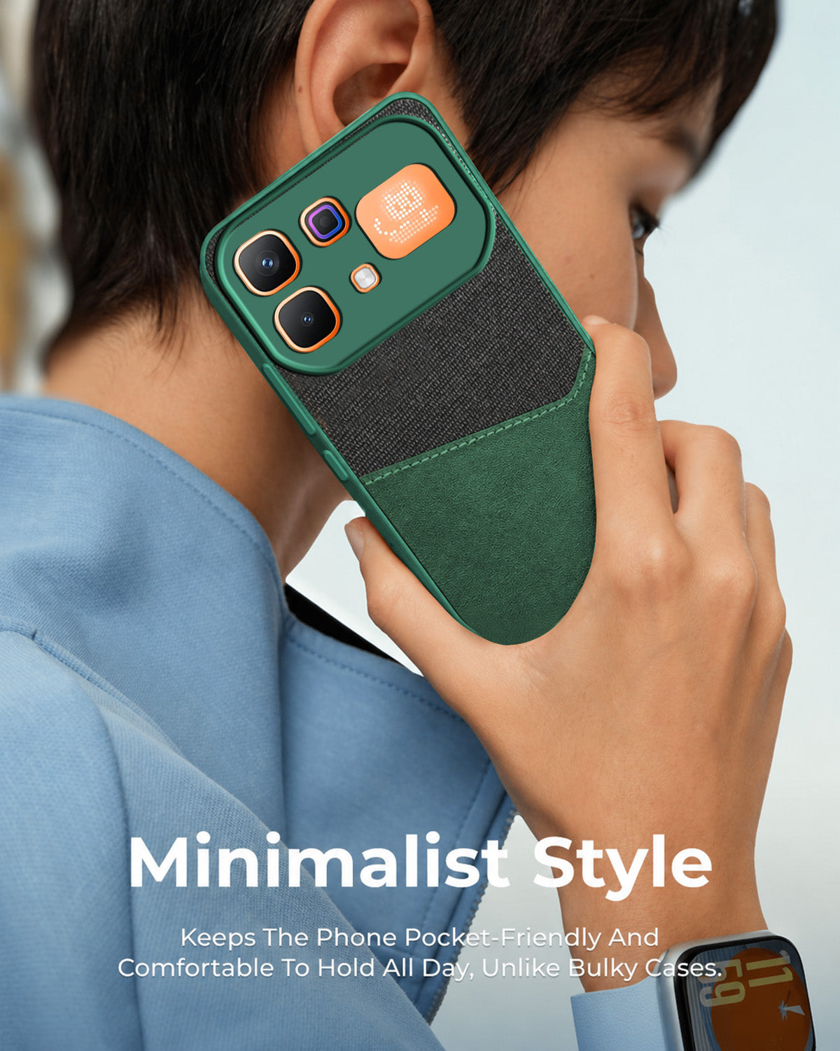 For Infinix Note 60 Pro 5G Back Cover Case (Dual PU Leather Stitch | Professional Minimalist | Soft and Flexible)