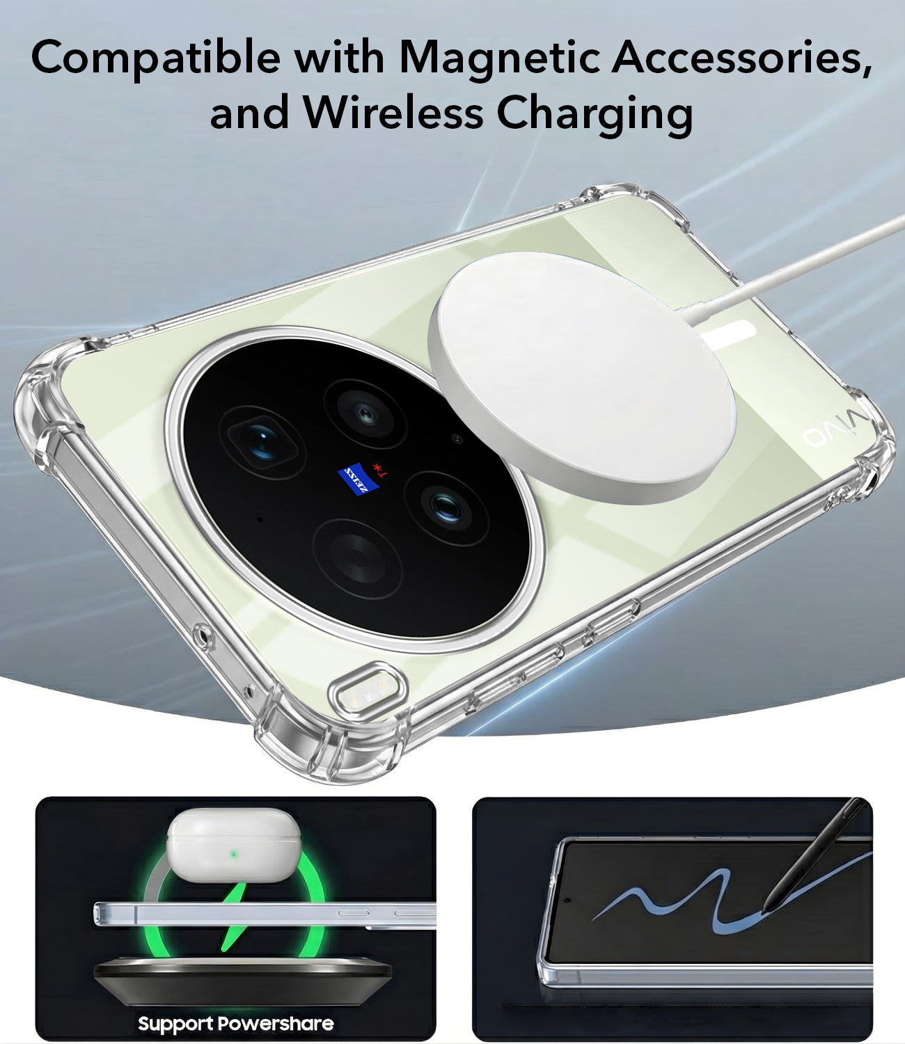 For Vivo X300 Ultra Back Cover Shockproof Crystal-Clear (Magsafe Wireless Support | Drop & Camera Protection | Hard Polycarbonate)