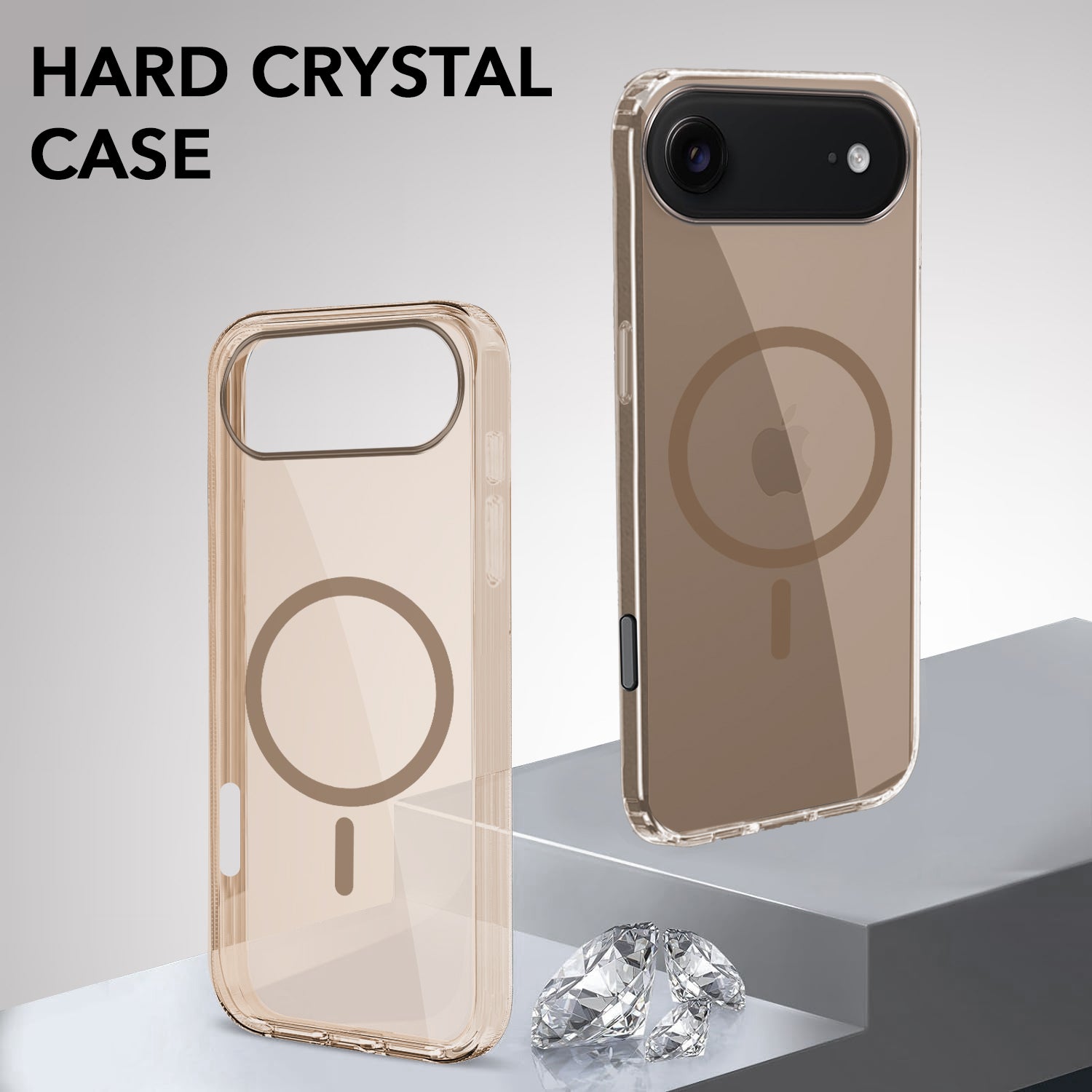 For Apple iPhone 17 Air Back Cover Case Lifetime Anti-Yellow MagSafe Compatible Clear (Sleek Hard Crystal | Camera Protection and Shockproof)