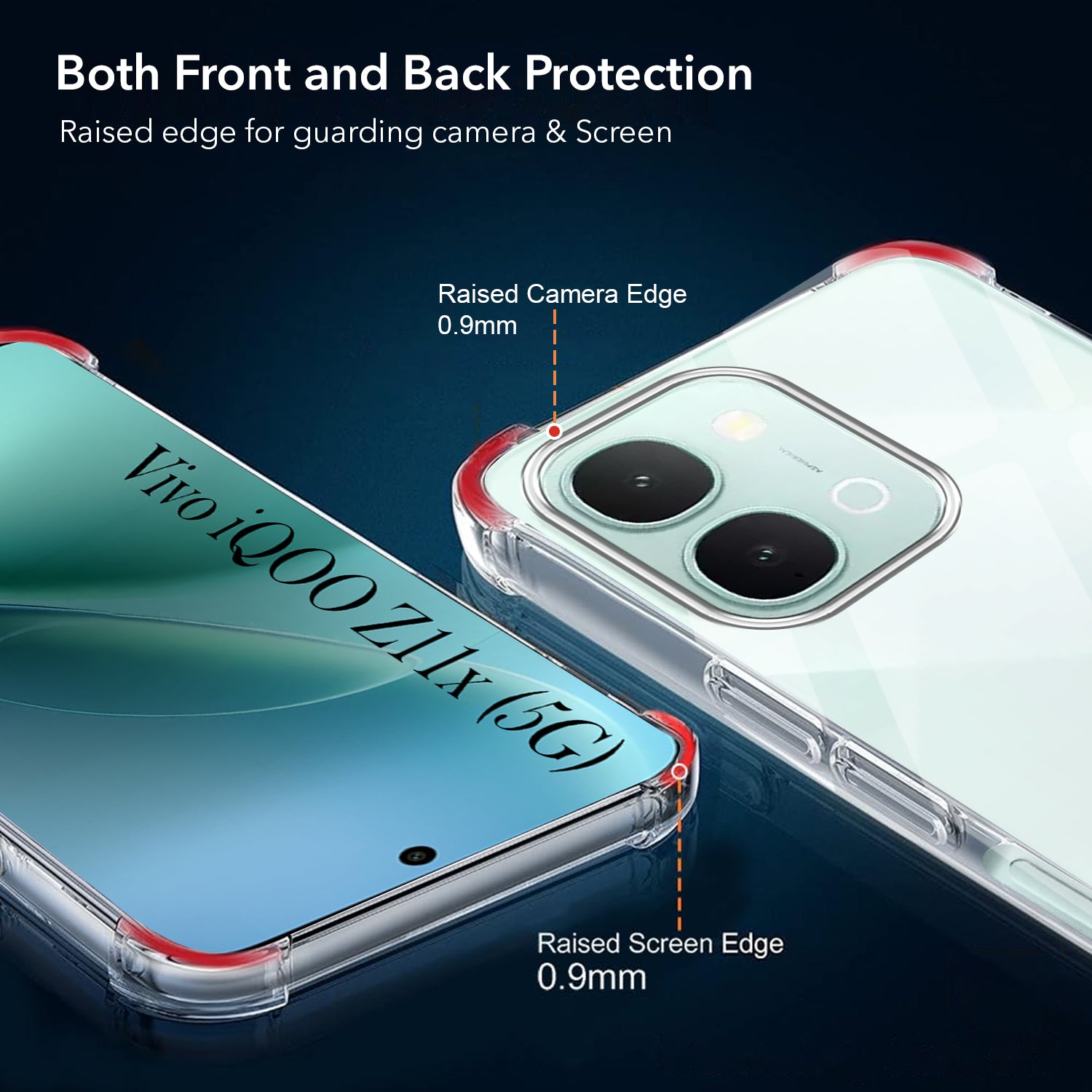 For Vivo iQOO Z11x 5G Back Cover Shockproof Crystal-Clear (Drop & Camera Protection | Hard Polycarbonate)