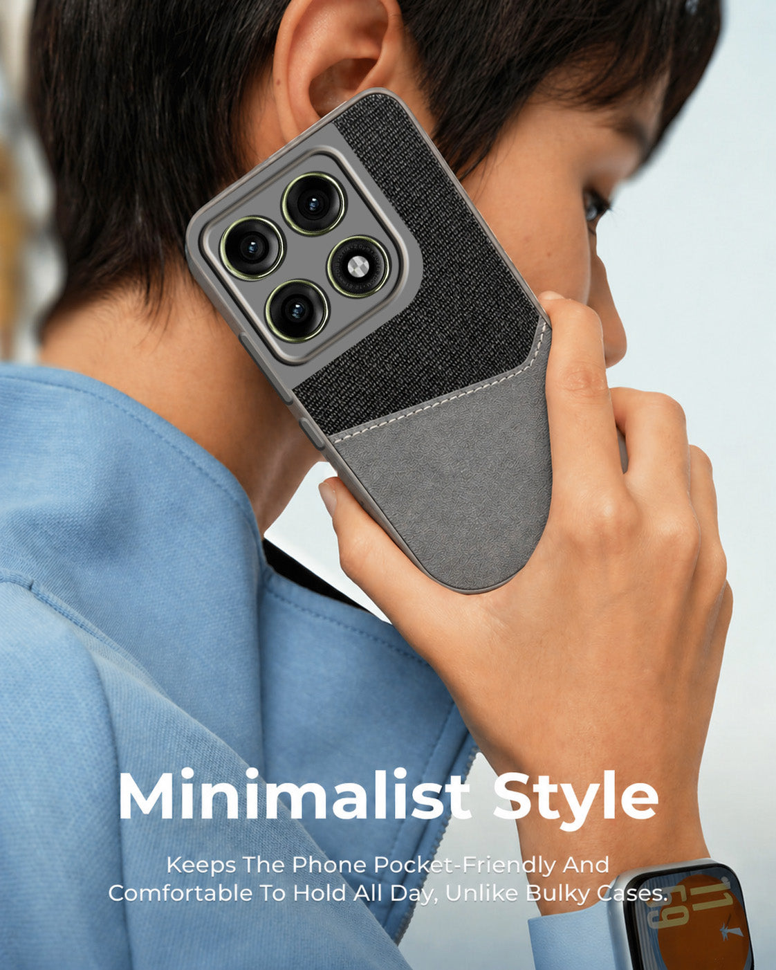 For Motorola Moto Edge 70 Pro Back Cover Case (Dual PU Leather Stitch | Professional Minimalist | Soft and Flexible)