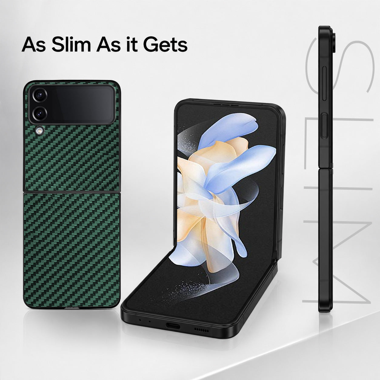 For Samsung Galaxy Z Flip 4 5G Back Flip Case Cover (Craft Printed Design | Hybrid Texture | Inside Microfiber Cloth)