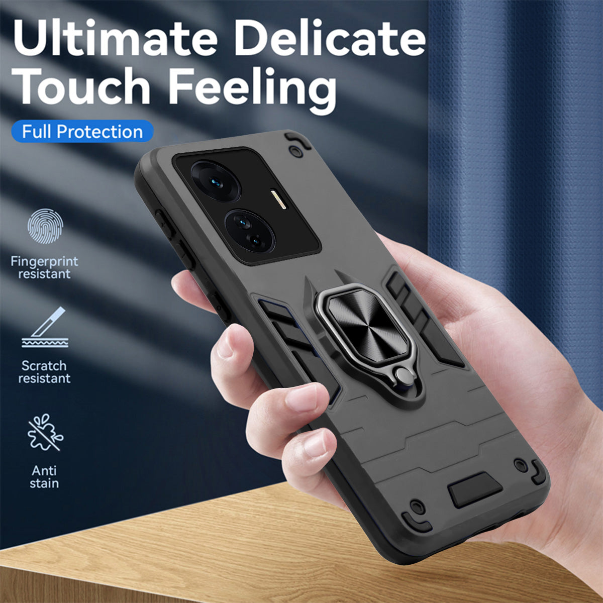 For Vivo iQOO Z6 Pro Back Cover Case (Shockproof Polycarbonate Dual Layer Hybrid Armor)