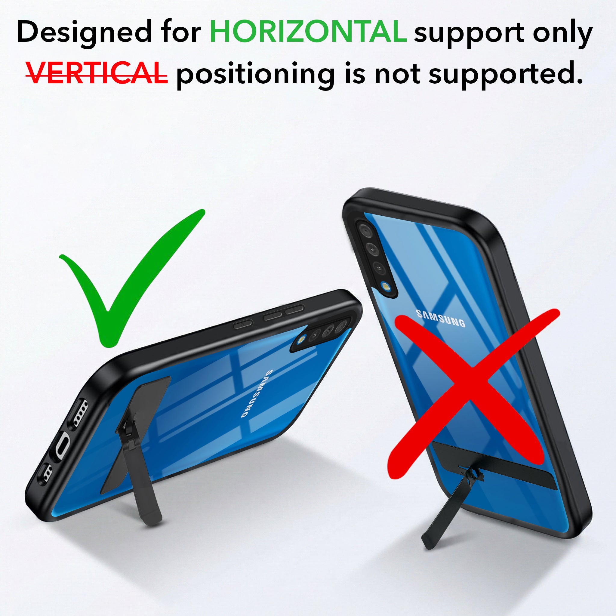 For Samsung Galaxy A50 | Galaxy A50s Back Cover Case (Built-in Stand | Lifetime Anti Yellow | Kickstand Shockproof | Camera Protection | MagSafe Compatible)