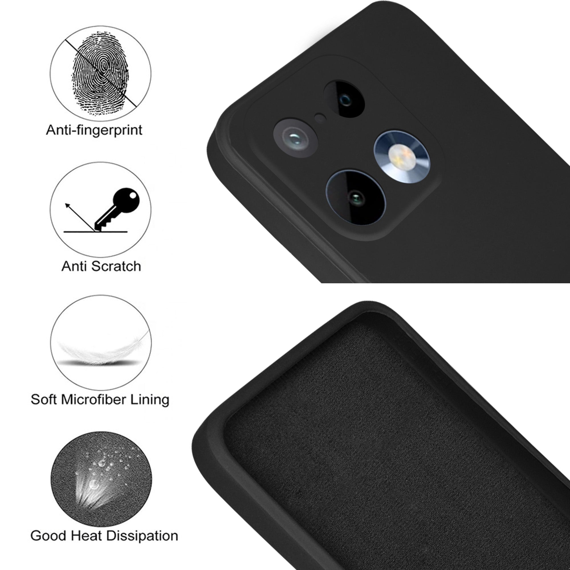 For Realme 16 Pro Back Cover Case (Matte Finish Silicone with Inside Fiber cloth)