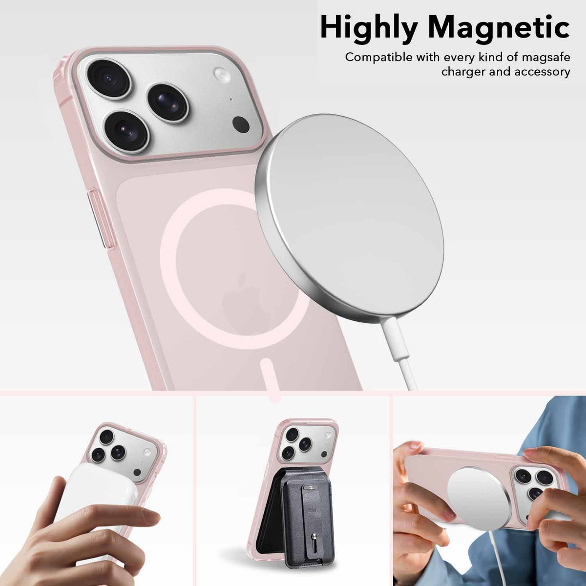 For iPhone 17 Pro | iPhone 18 Pro Back Cover Case (Frosted Matte Feel | MagSafe Compatible Wireless Charging)