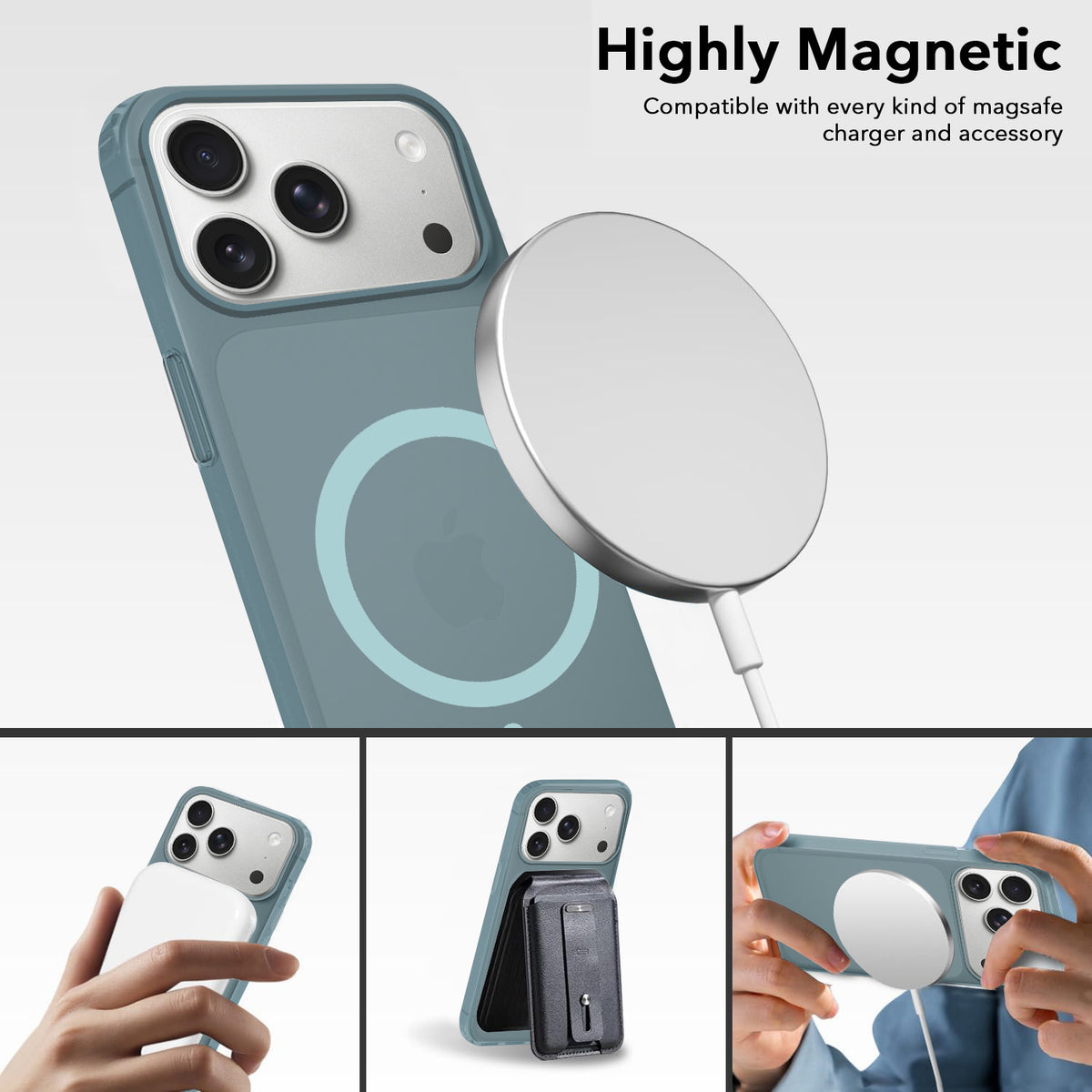 For iPhone 17 Pro | iPhone 18 Pro Back Cover Case (Frosted Matte Feel | MagSafe Compatible Wireless Charging)