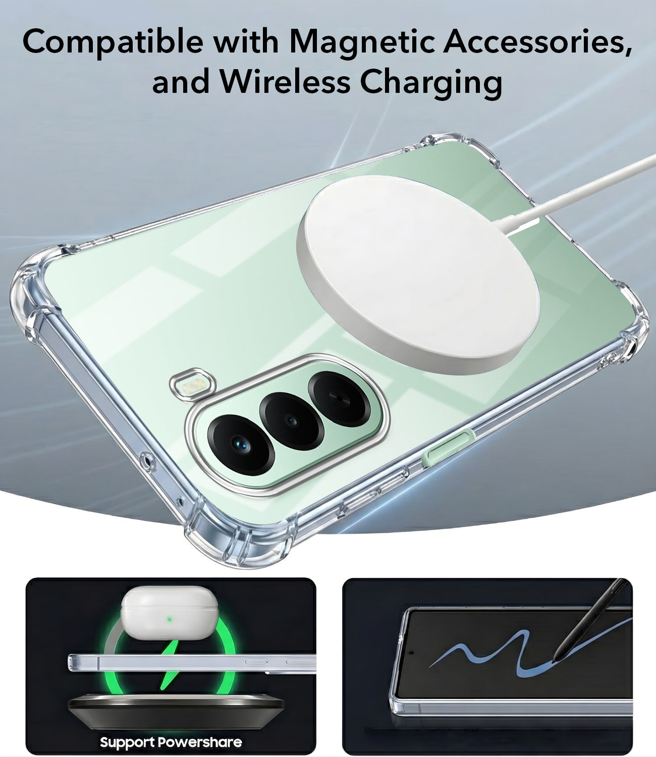 For OnePlus Nord CE 6 Lite Back Cover Shockproof Crystal-Clear (Magsafe Wireless Support | Drop & Camera Protection | Hard Polycarbonate)