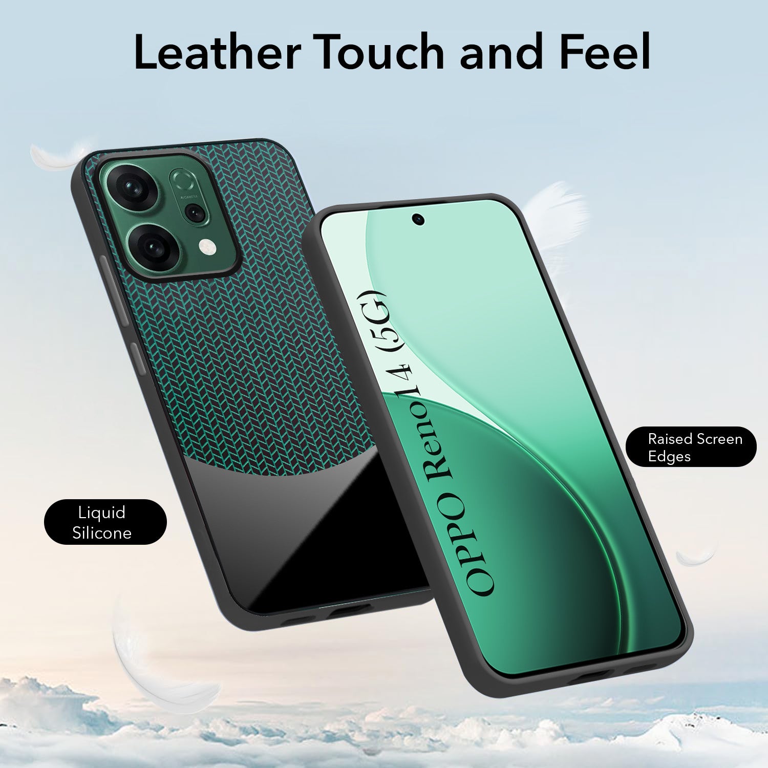 For Oppo Reno14 5G | Oppo Reno 14 5G Silicone Finish Back Cover Case (Premium Minimalist Professional Feel | Camera Protection Bump)