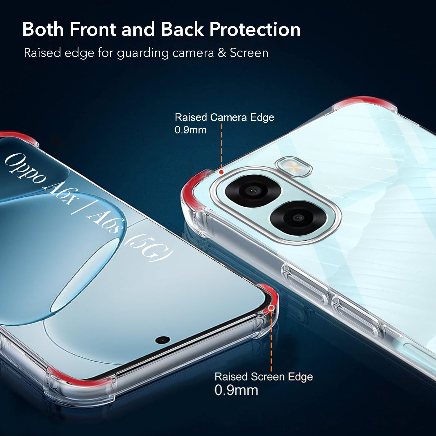For Oppo A6X | Oppo A6S Back Cover Shockproof Crystal-Clear (Drop & Camera Protection | Hard Polycarbonate)