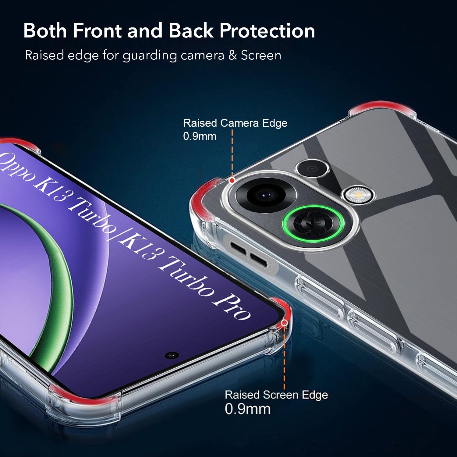 For Oppo K13 Turbo | Oppo K13 Turbo Pro Shockproof Crystal-Clear Back Cover ( Drop & Camera Protection | Hard Polycarbonate)