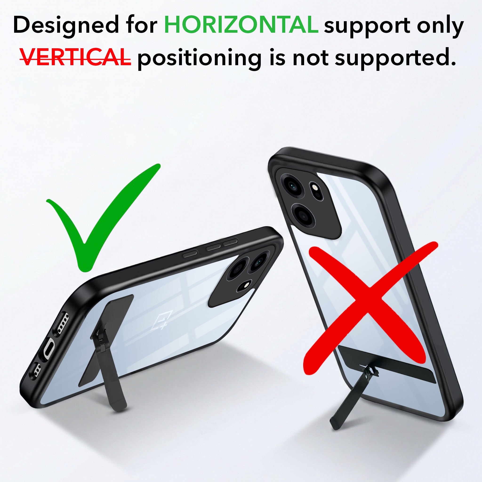 For Oneplus Nord CE 6 Back Cover Case (Built-in Stand | Lifetime Anti Yellow | Kickstand Shockproof | Camera Protection | MagSafe Compatible)