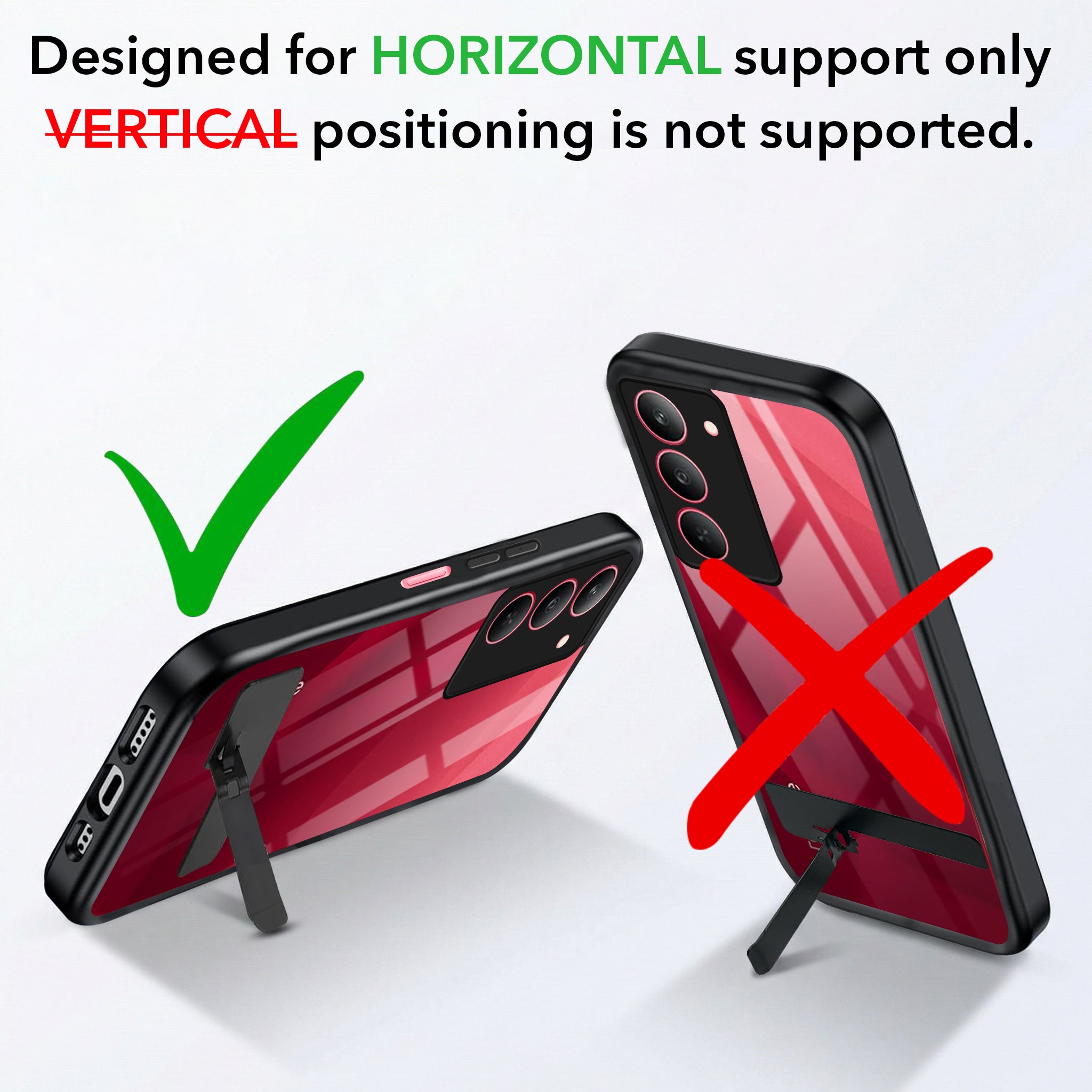 For Realme 14X Back Cover Case (Built-in Stand | Lifetime Anti Yellow | Kickstand Shockproof | Camera Protection | MagSafe Compatible)
