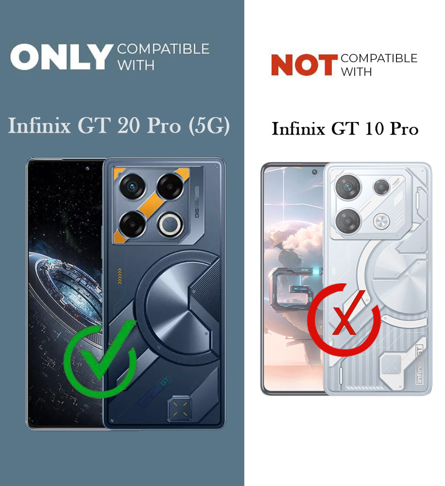 For Infinix GT 20 Pro 5G Back Cover Case (Lifetime Anti Yellow | Anti Scratch | Crystal Clear Shockproof)