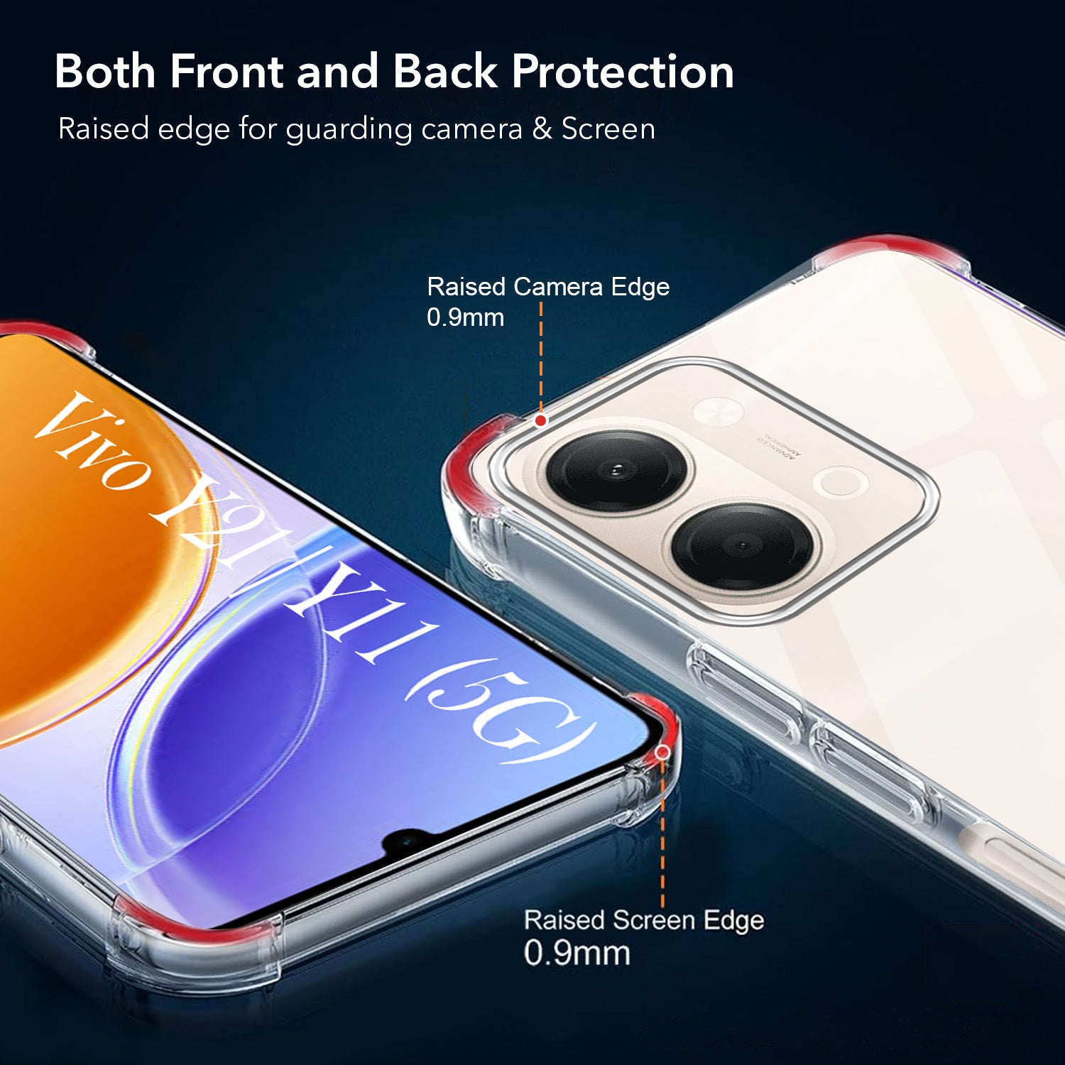 For Vivo Y11 | Vivo Y21 5G Back Cover Shockproof Crystal-Clear (Drop & Camera Protection | Hard Polycarbonate)