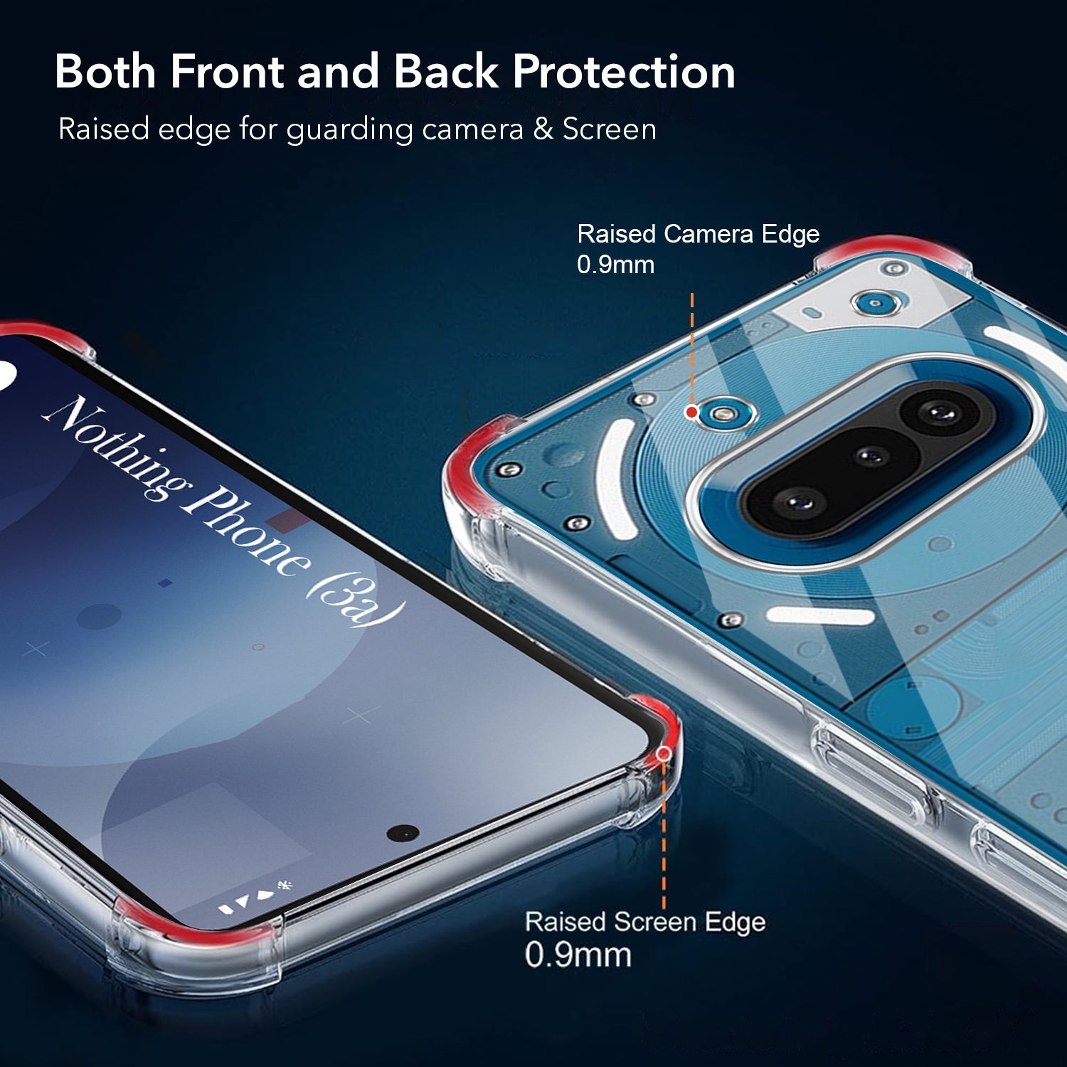For Nothing Phone 3A 5G Shockproof Crystal-Clear Back Cover ( Drop & Camera Protection | Hard Polycarbonate)