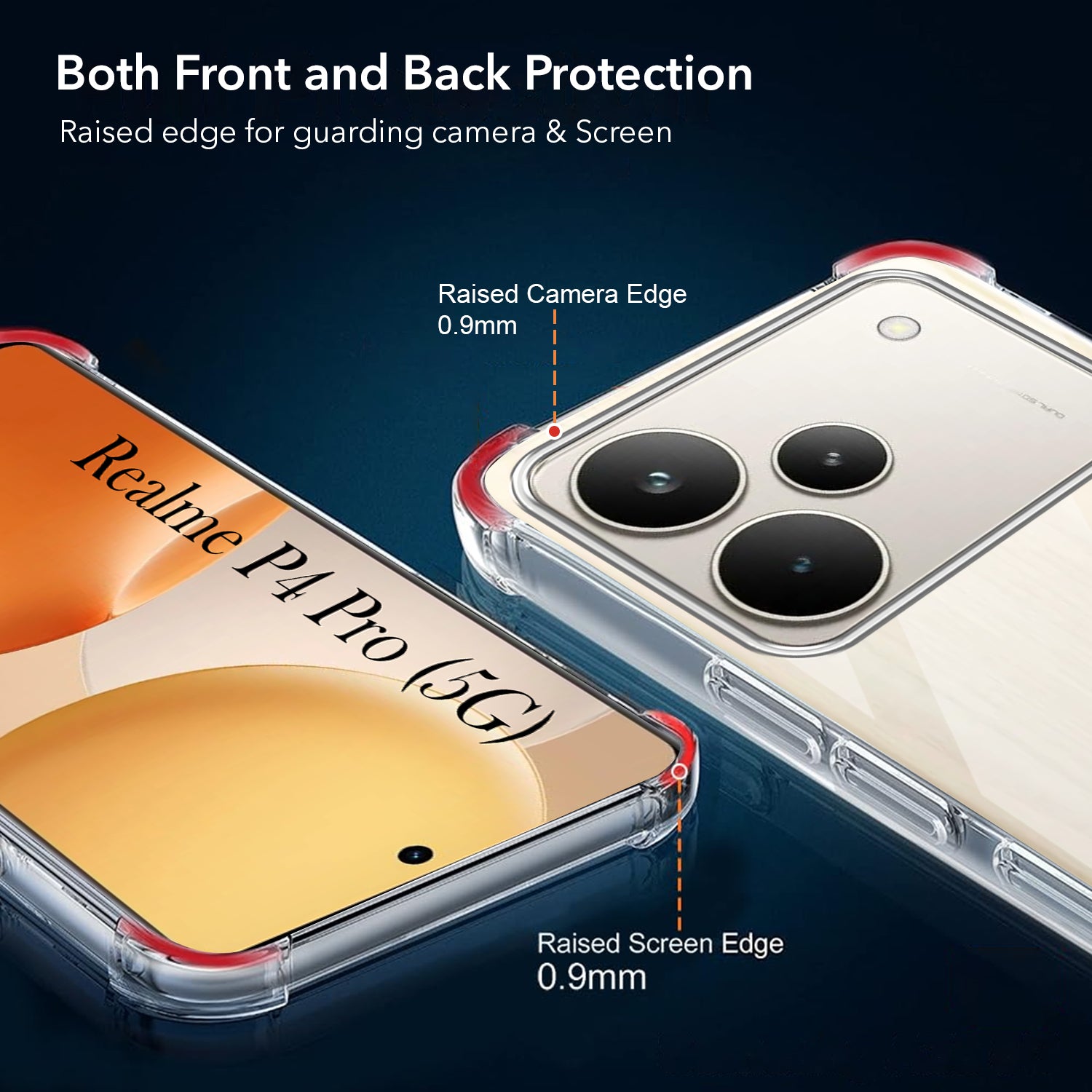 For Realme P4 Pro Shockproof Crystal-Clear Back Cover ( Drop & Camera Protection | Hard Polycarbonate)