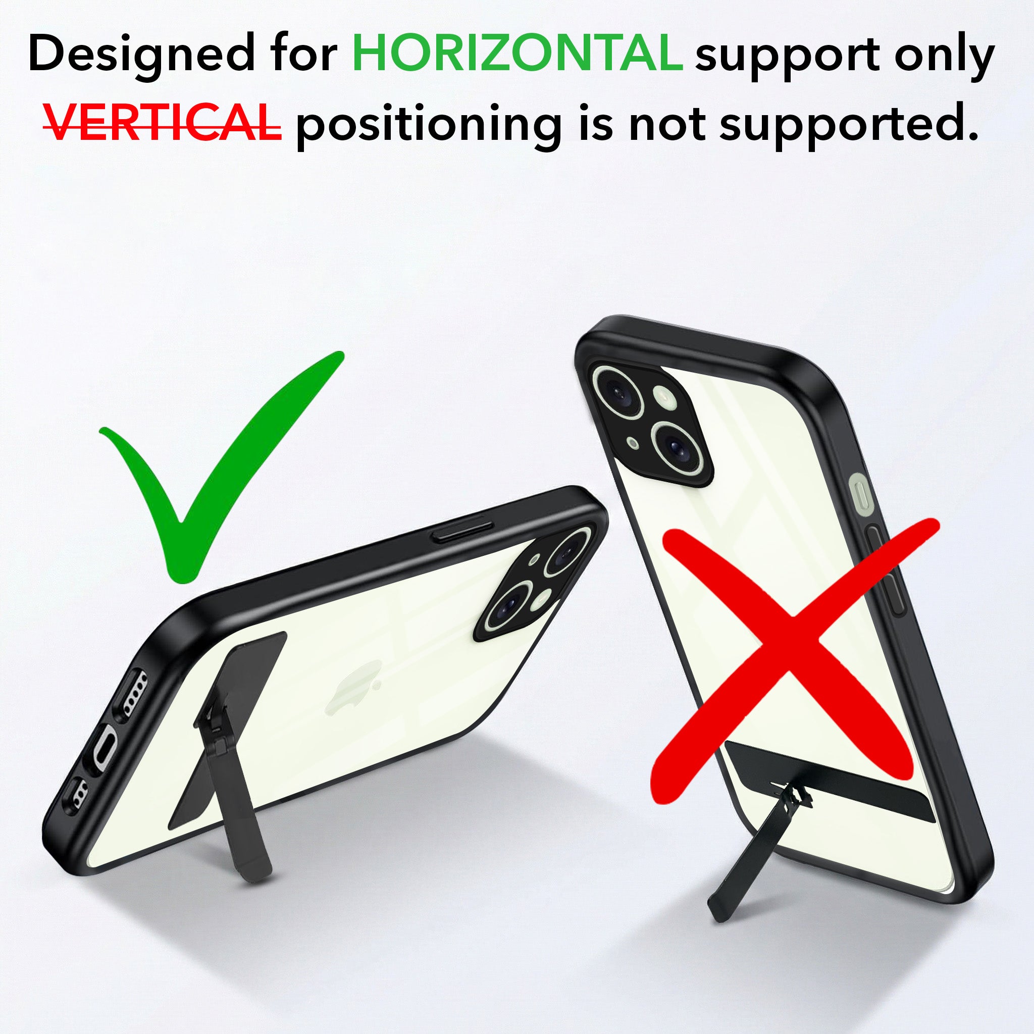 For Apple iPhone 15 Plus Back Cover Case (Built-in Stand | Lifetime Anti Yellow | Kickstand Shockproof | Camera Protection | MagSafe Compatible)
