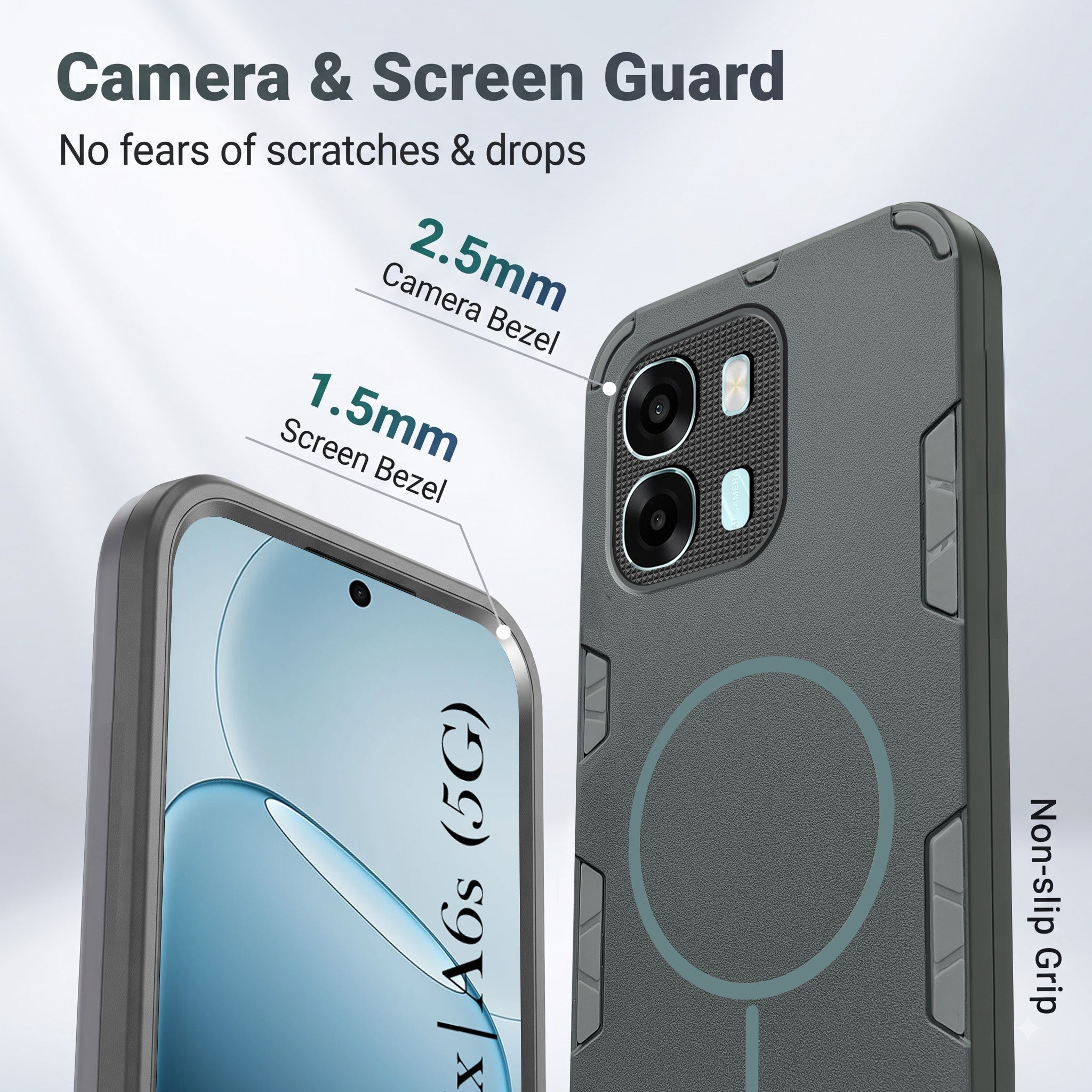 For Oppo A6X | Oppo A6S Back Cover Case (Slim Hybrid Armor | Shockproof Camera Protection | Rugged Dual Layer)