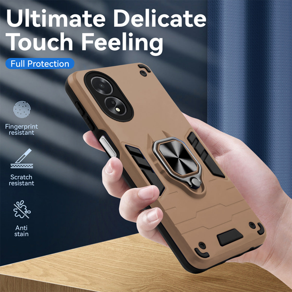 For Oppo A38 | Oppo A18 Back Cover Case (Shockproof Polycarbonate Dual Layer Hybrid Armor)