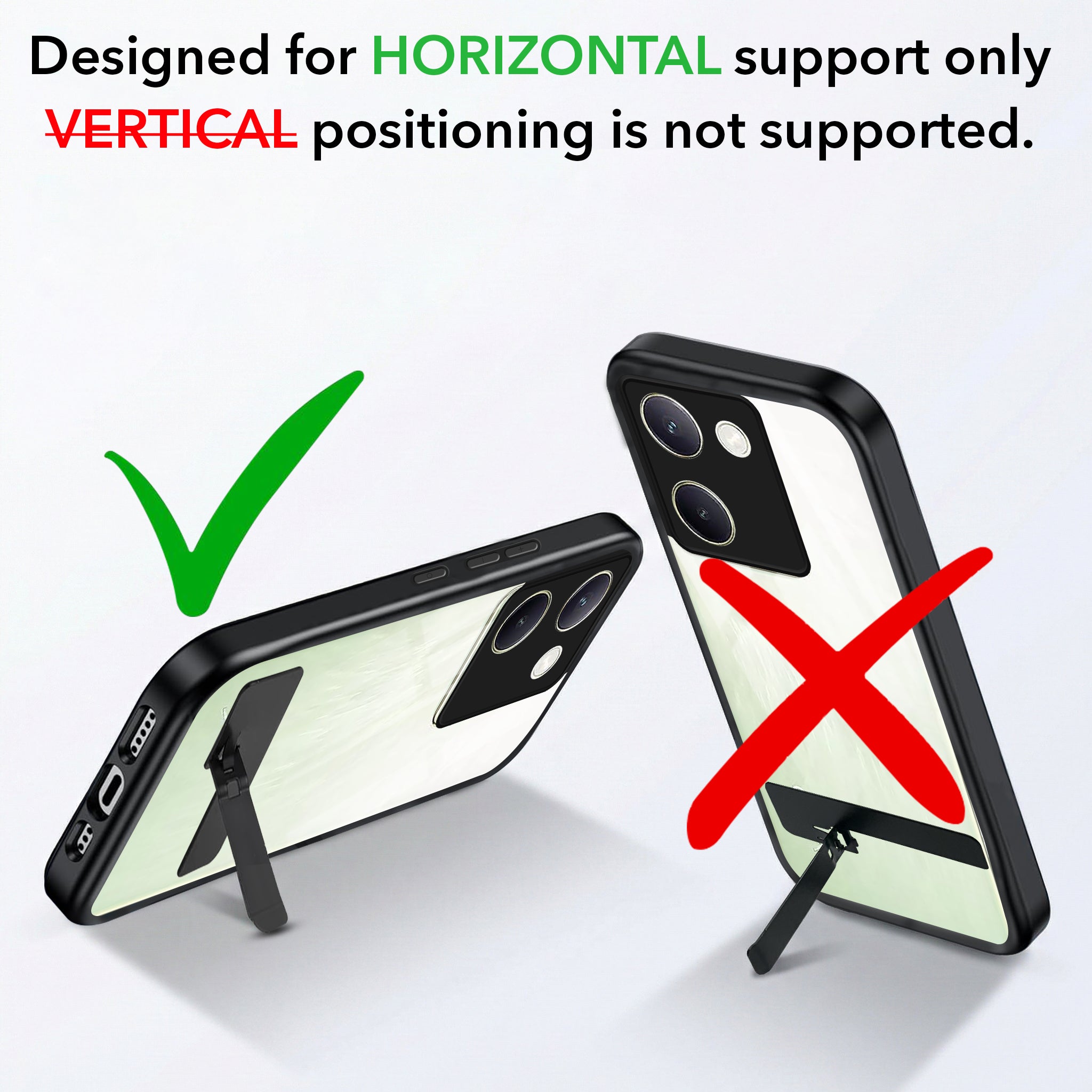 For Vivo Y200 Pro 5G Back Cover Case (Built-in Stand | Lifetime Anti Yellow | Kickstand Shockproof | Camera Protection | MagSafe Compatible)