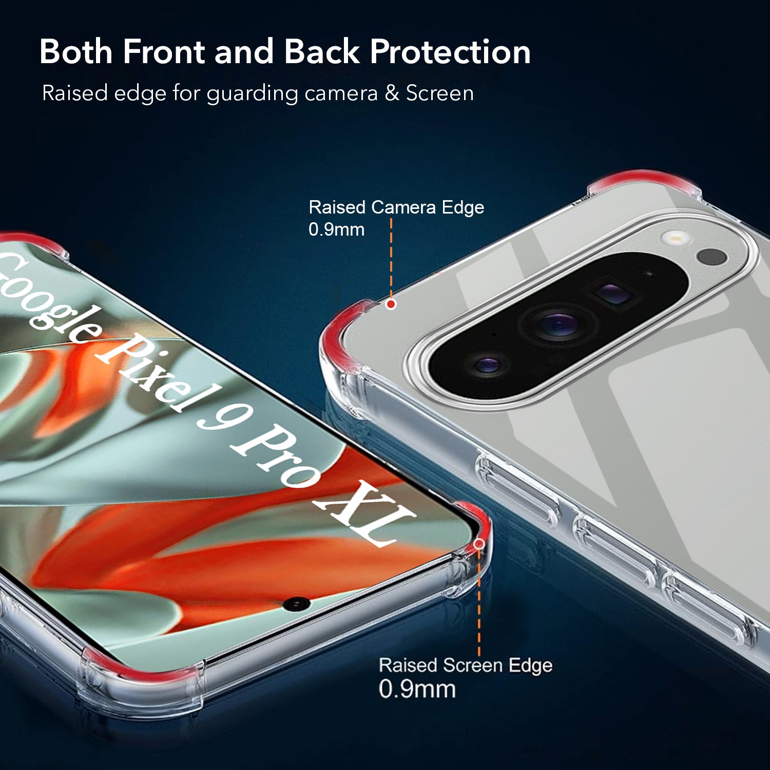 For Google Pixel 9 Pro XL Back Cover ( Shockproof Crystal Clear Case | Drop & Camera Protection | Hard Polycarbonate)